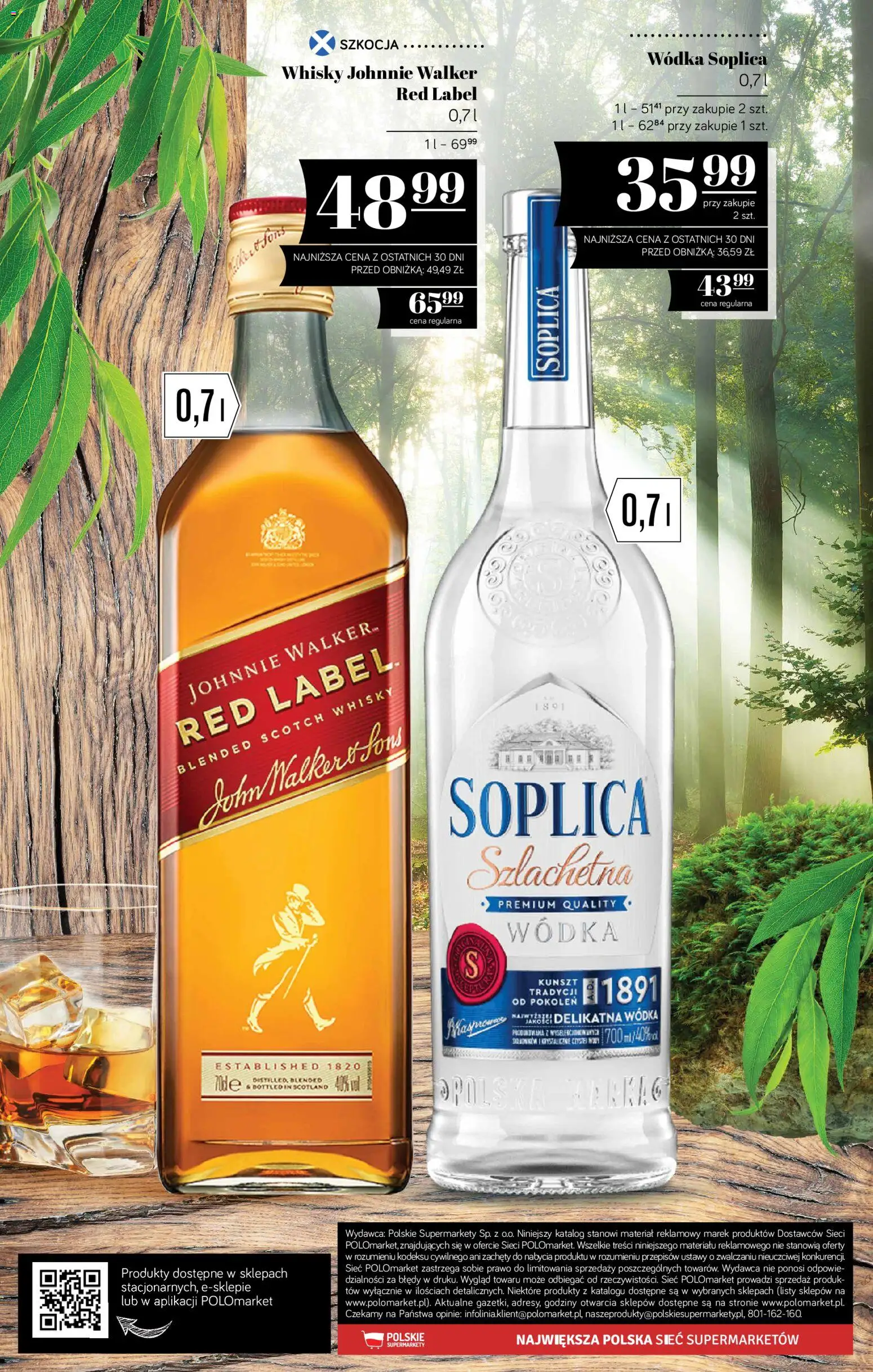 POLOmarket katalog - Alkoholi od 13.08.2026 | Strona: 20 | Produkty: Scotch whisky, Soplica, Red label, Whisky