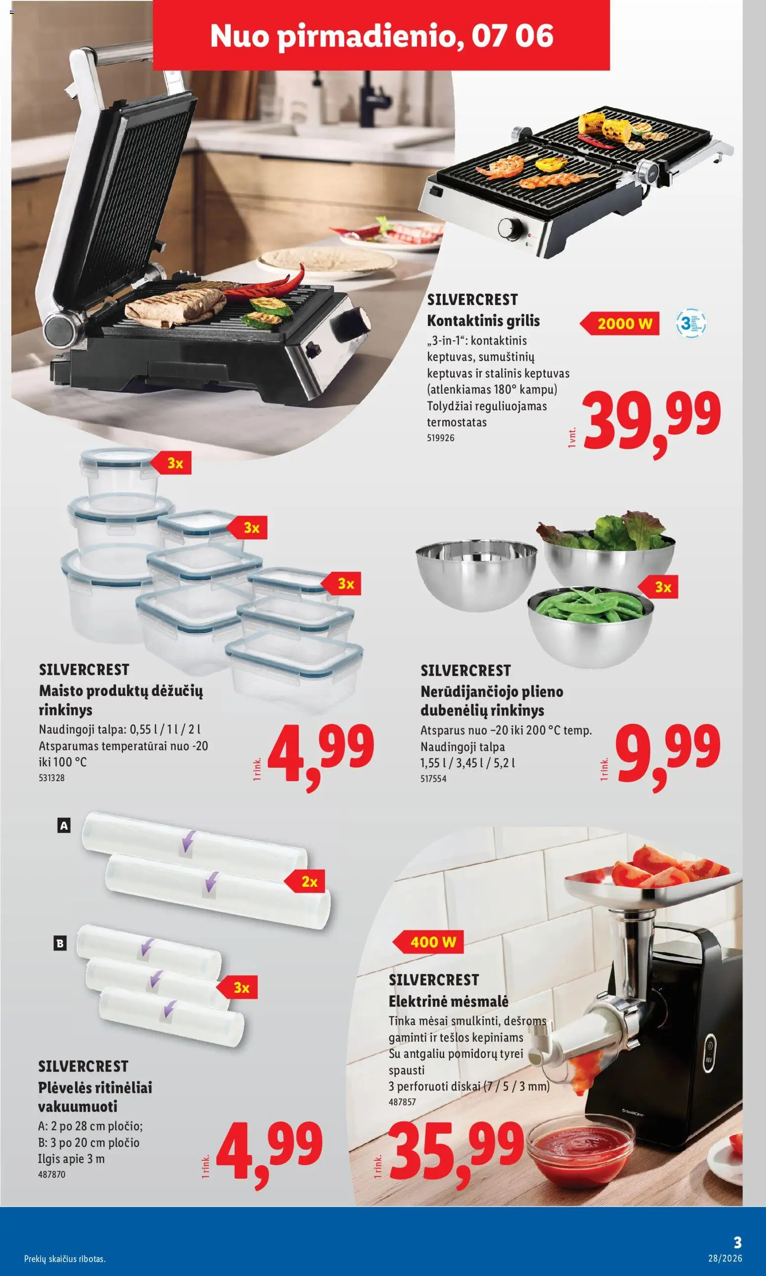 LIDL akcijos nuo 2026.07.06 | Puslapis: 3 | Prekių: Grilis