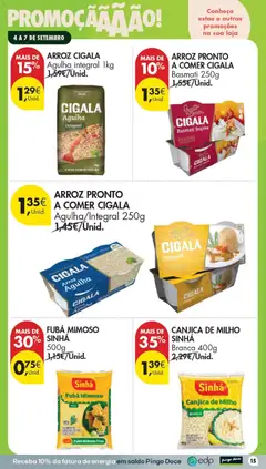 Pré-visualização Pingo Doce Poupe este Fim de Semana válido de 04/09/2026 | Página: 15 | Produtos: Ferro, Arroz, Milho