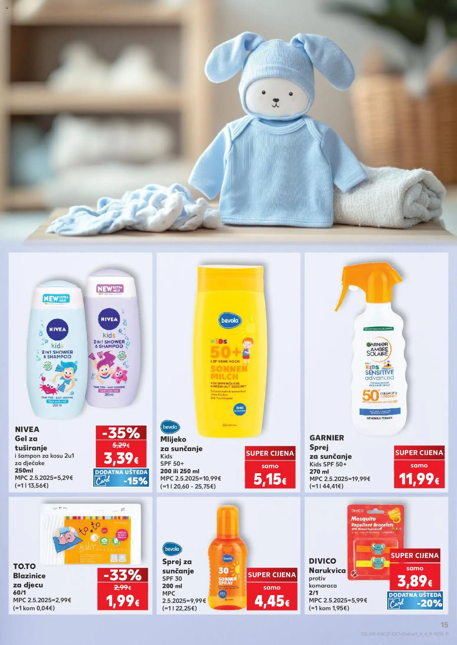Kaufland katalog | vrijedi od 01.07.2026 | Stranica: 15 | Proizvodi: Mlijeko, Mlijeko za sunčanje, Nivea, Narukvica