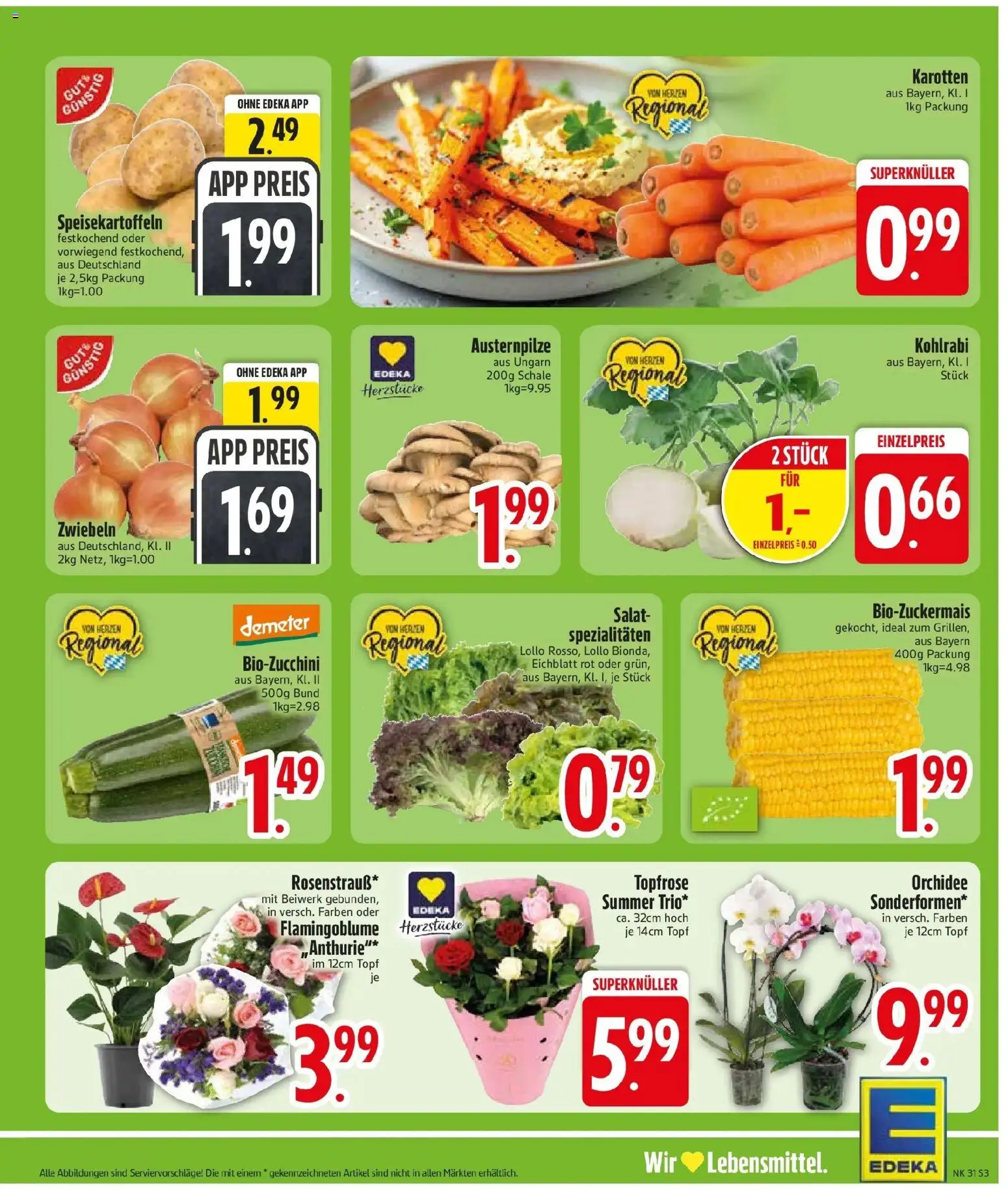 Edeka prospekt Olching – gültig ab 27.07.2026 | Seite: 5 | Produkte: Orchidee, Kohlrabi, Zwiebeln, Salat