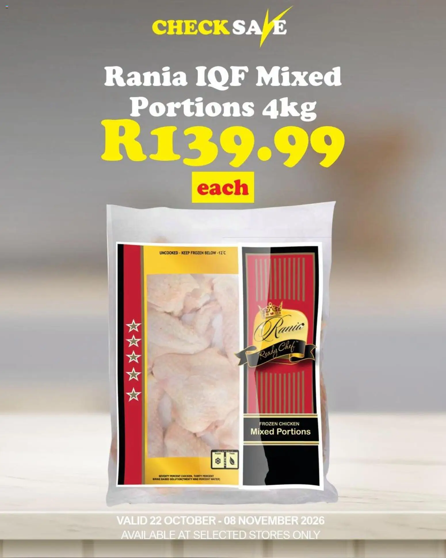 New Check Save catalogue – valid from 22/10/2026 | Page: 20 | Products: Frozen chicken, Chicken, Water
