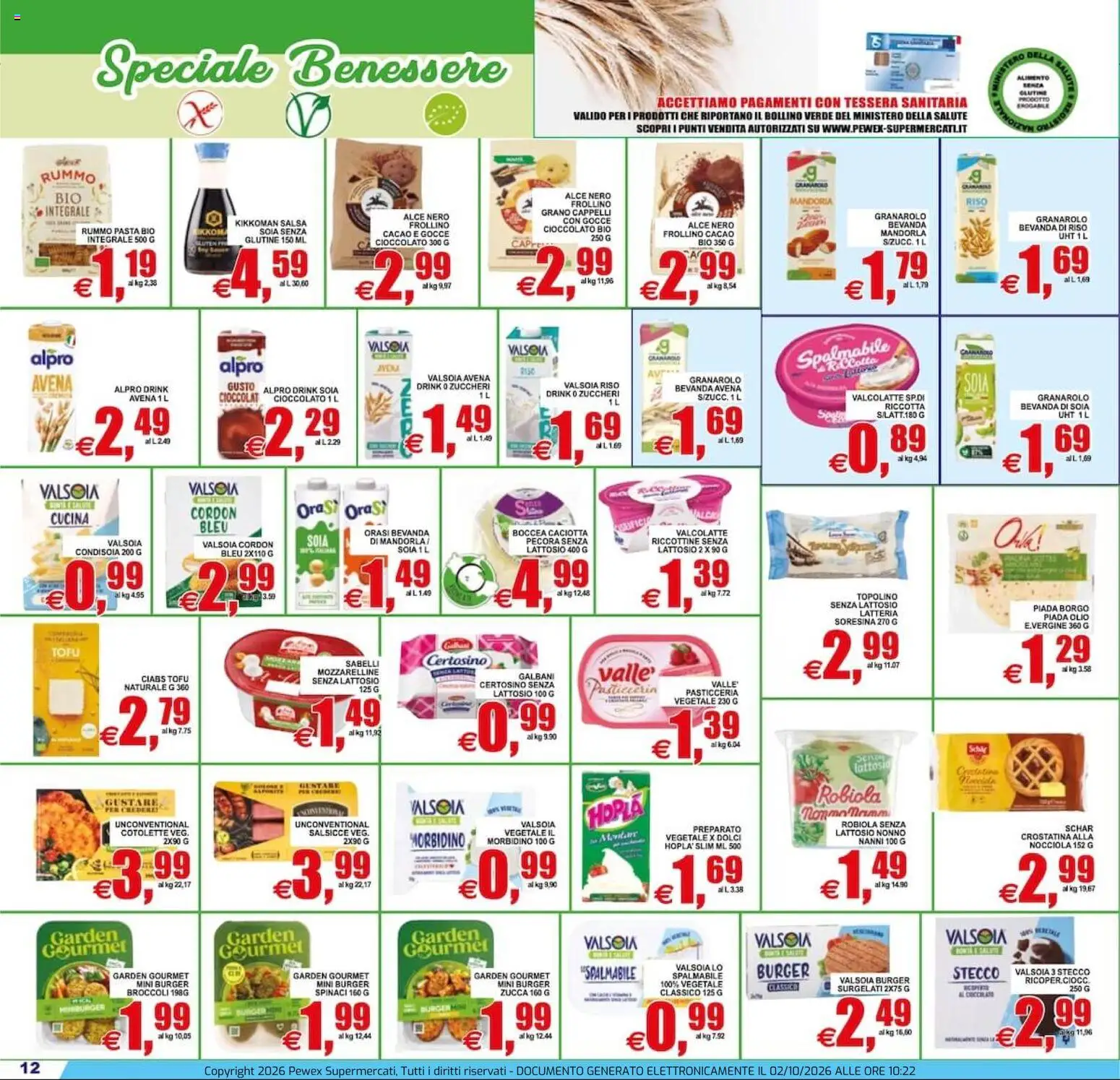 Volantino Pewex del 02/10/2026 | Pagina: 12 | Prodotti: Dolci, Cacao, Bevanda di riso, Senza lattosio