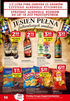 Pogląd oferty "Top Market gazetka" - ważna od 24.09.2026 | Strona: 10 | Produkty: Chipsy, Paluszki, Piwo, Piwo kozel
