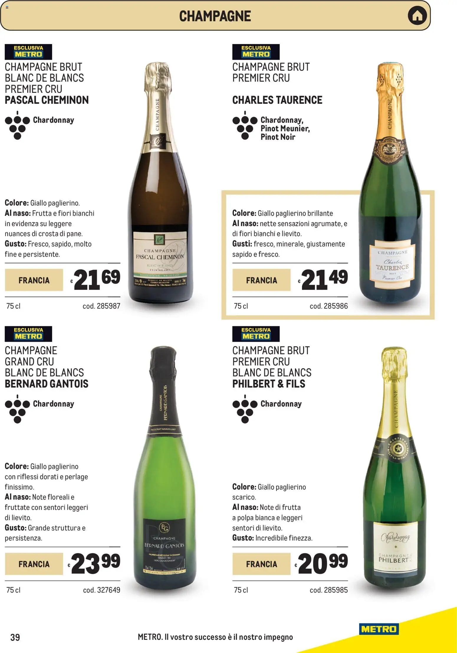 Volantino Metro del 24/09/2026 | Pagina: 39 | Prodotti: Frutta, Champagne, Fiori