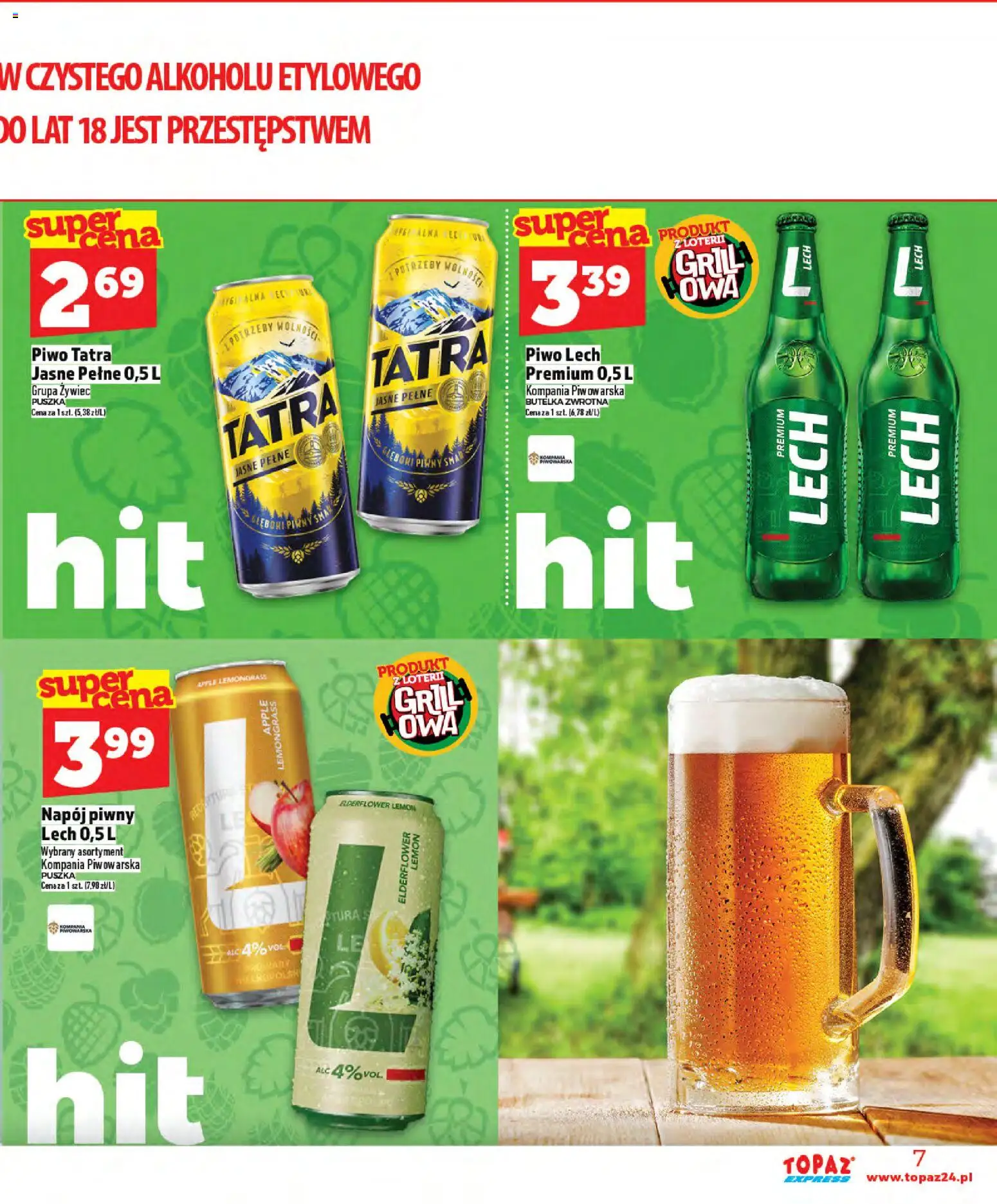 Topaz gazetka - Express od 21.05.2026 | Strona: 7 | Produkty: Piwo