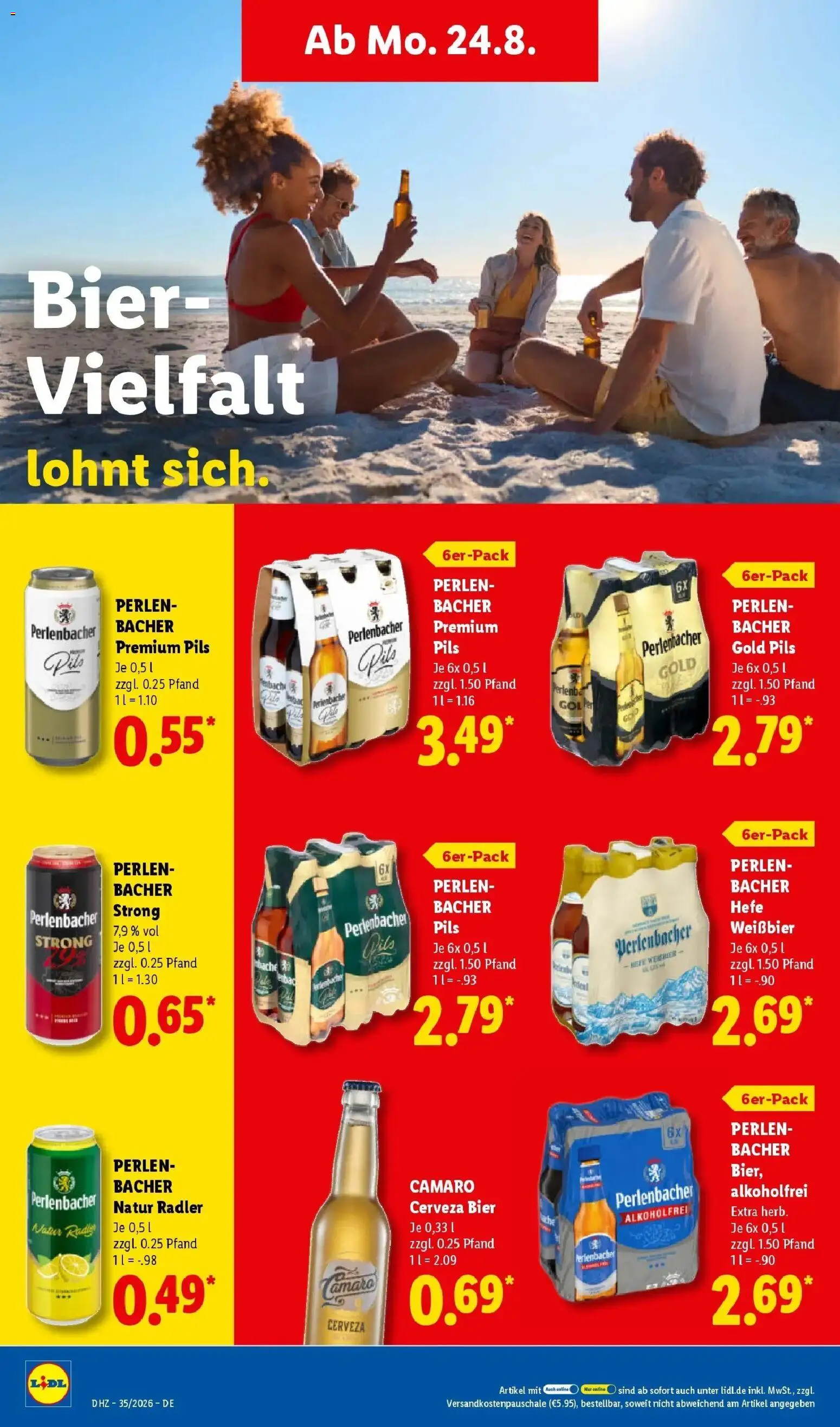 Lidl Prospekt Villingen-schwenningen (ab 24.08.2026) zum Blättern » Angebote | Seite: 26 | Produkte: Bier, Weißbier, Pils, Radler