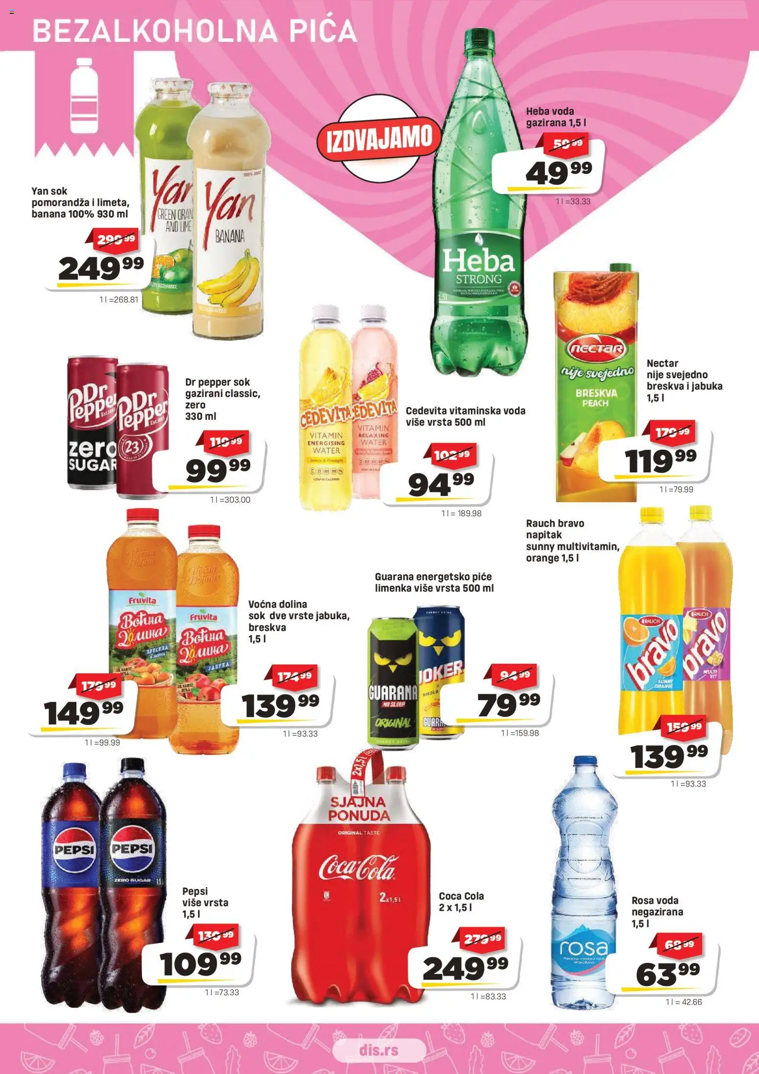 Super DIS katalog - važi od 04.06.2026 | Strana: 10 | Proizvode: Cedevita, Pica, Sok, Pepsi