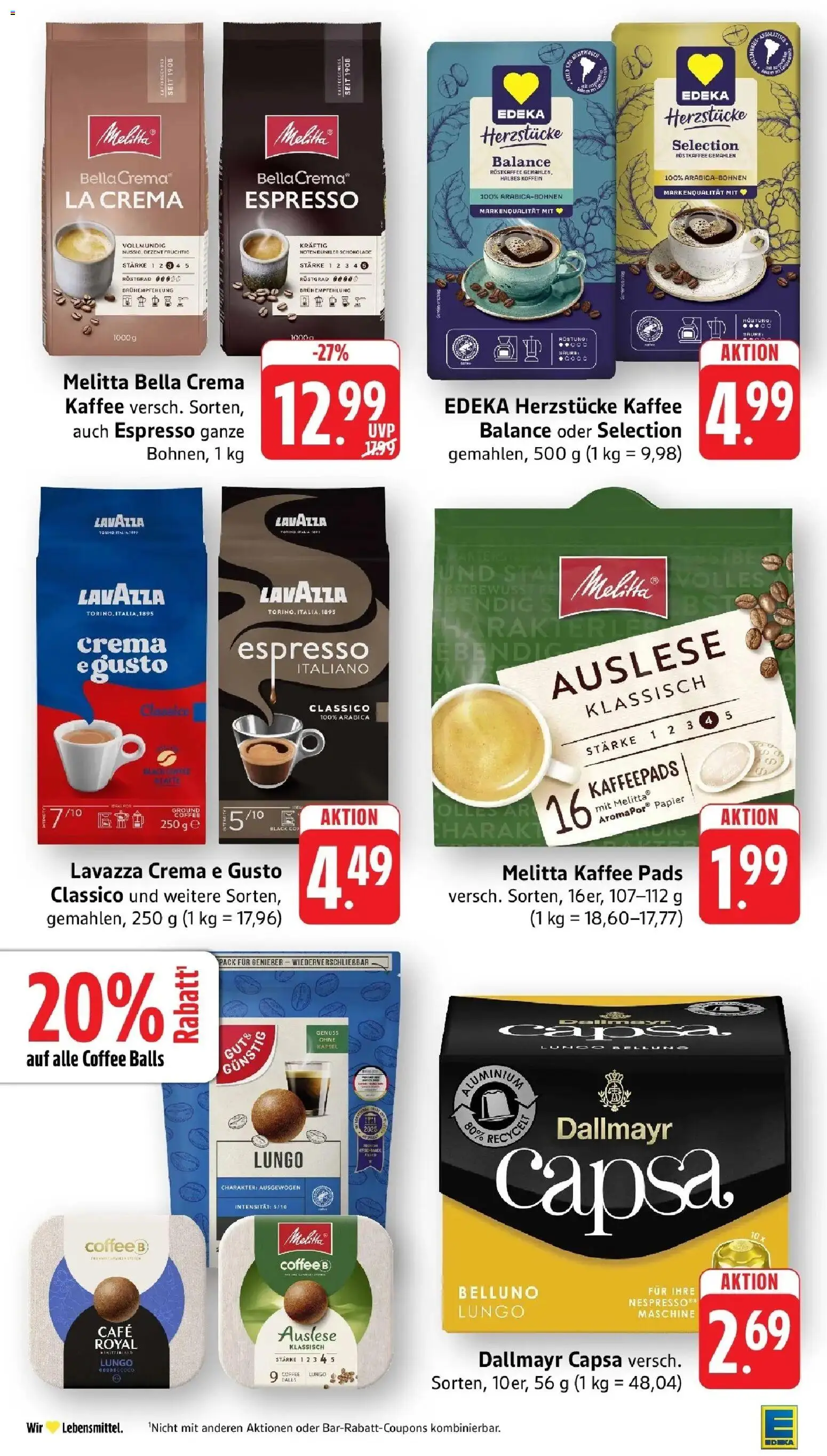 Edeka Prospekt Großostheim (ab 28.09.2026) » Angebote Online | Seite: 24 | Produkte: Kaffeepads, Melitta kaffee, Kaffee, Schokolade