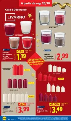 Pré-visualização Lidl folheto válido de 26/10/2026 | Página: 40 | Produtos: Decoração, Velas