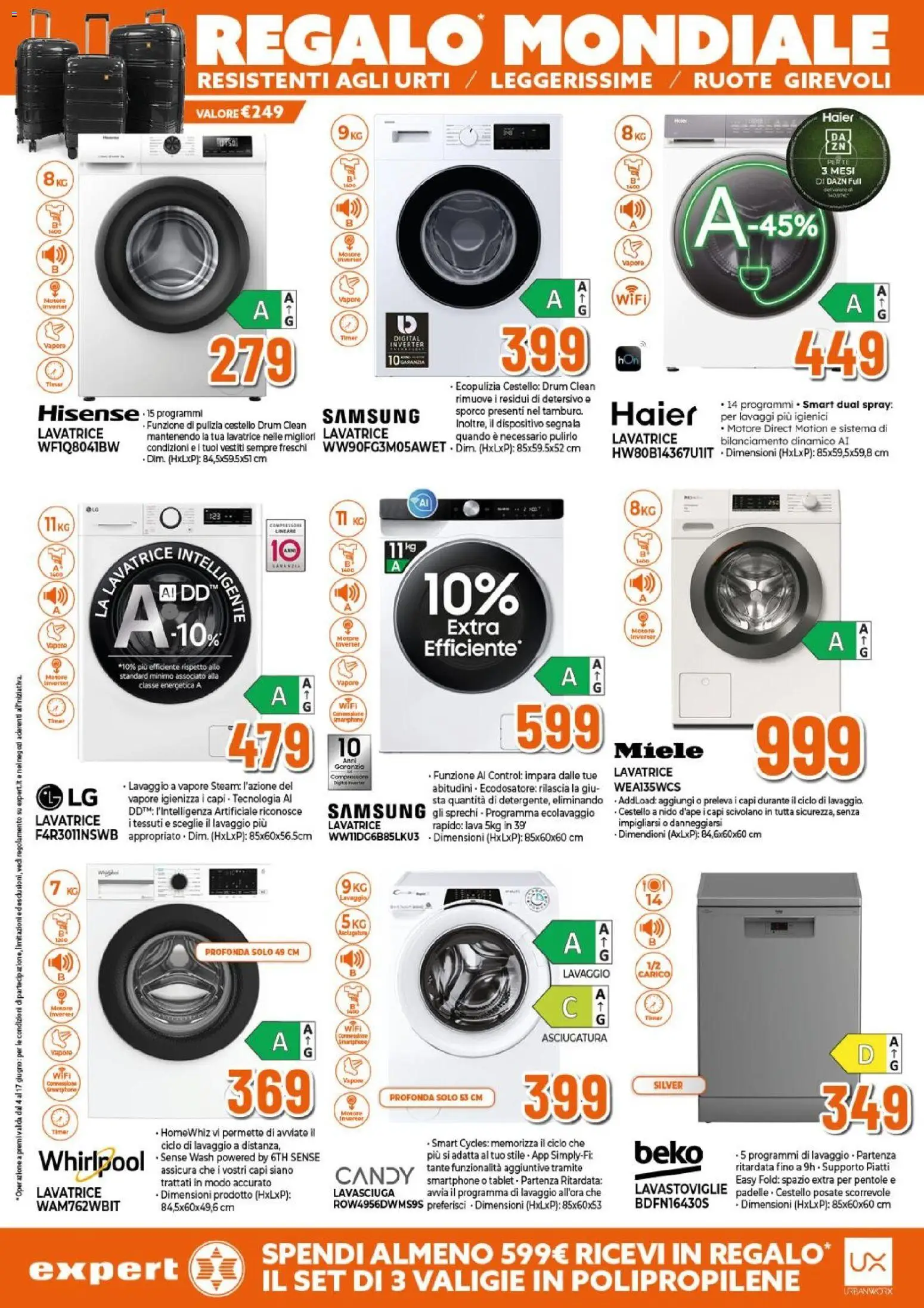 Volantino Expert del 04.06.2026 | Pagina: 29 | Prodotti: Posate, Lavasciuga, Lavastoviglie, Tablet