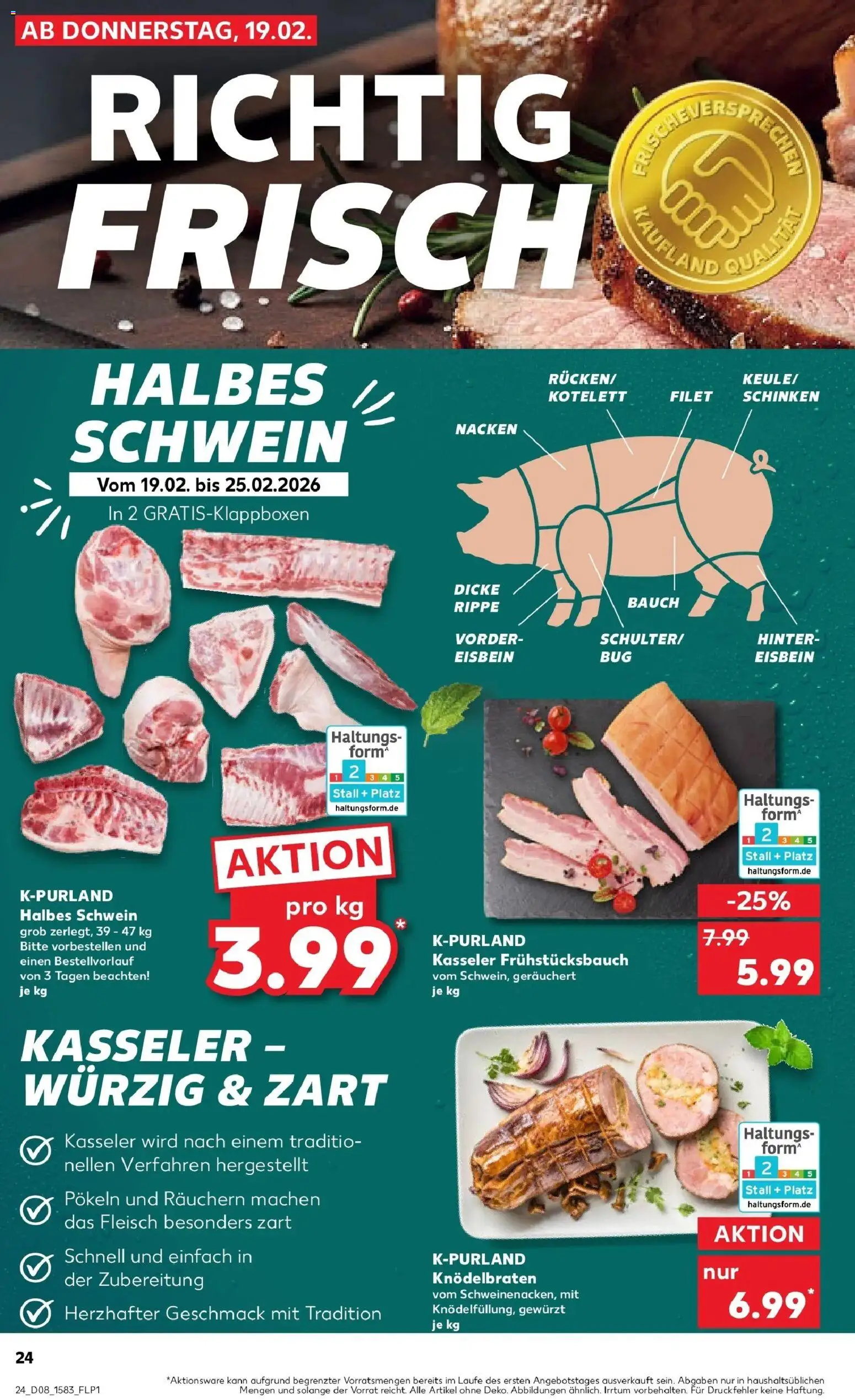 Kaufland prospekt Eschwege	 – gültig ab 19.02.2026 | Seite: 32 | Produkte: Schinken, Fleisch