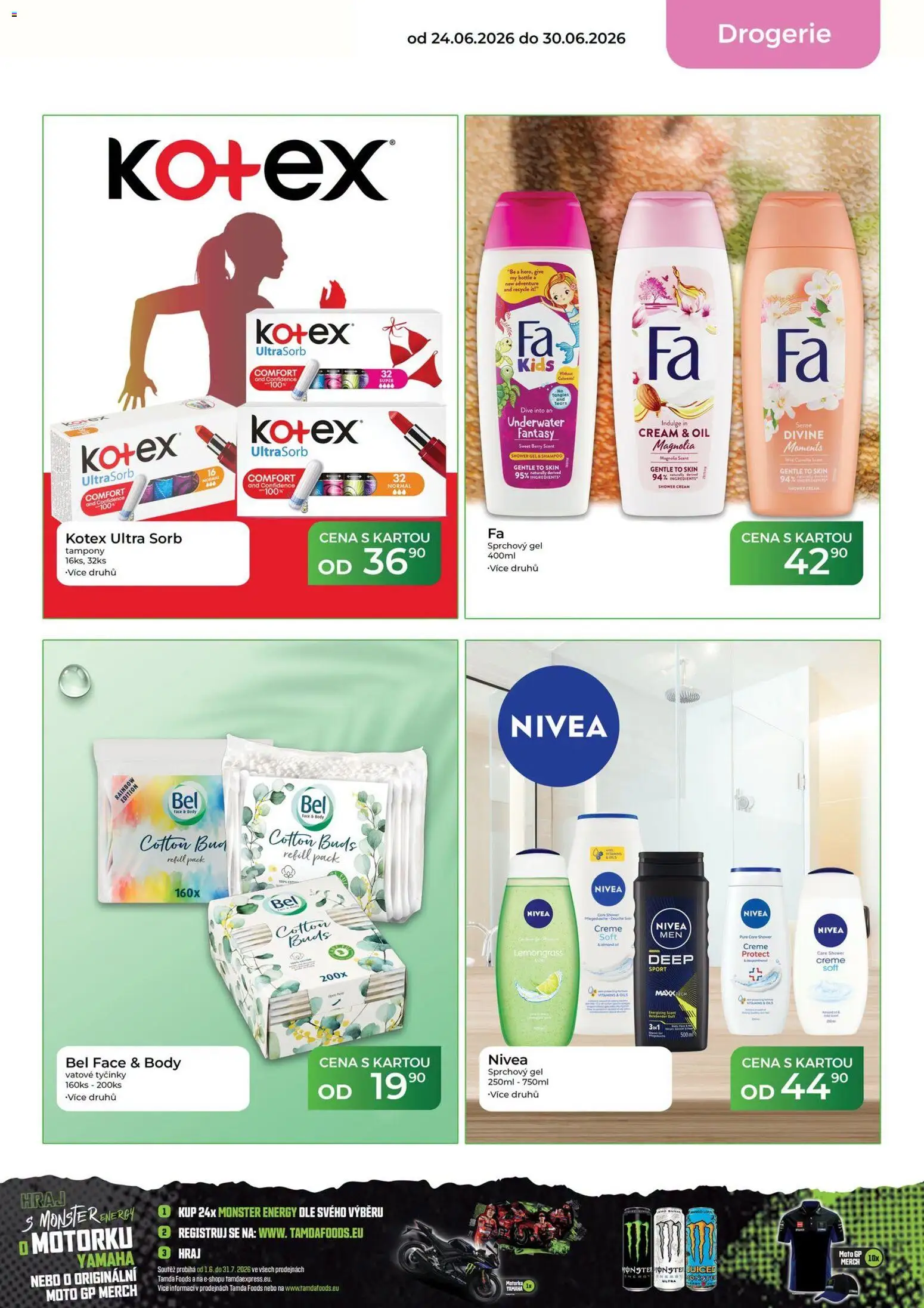 Tamda Foods leták od 24.06.2026 | Strana: 58 | Produkty: Sprchový gel, Monster, Drogerie, Tampony