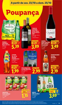 Pré-visualização PEDRAS SALGADAS Água com Gás, Pack 6x1 L válido de 23/10/2026 | Página: 9 | Produtos: Sumo de maçã, Sidra, Cerveja, Vinho tinto