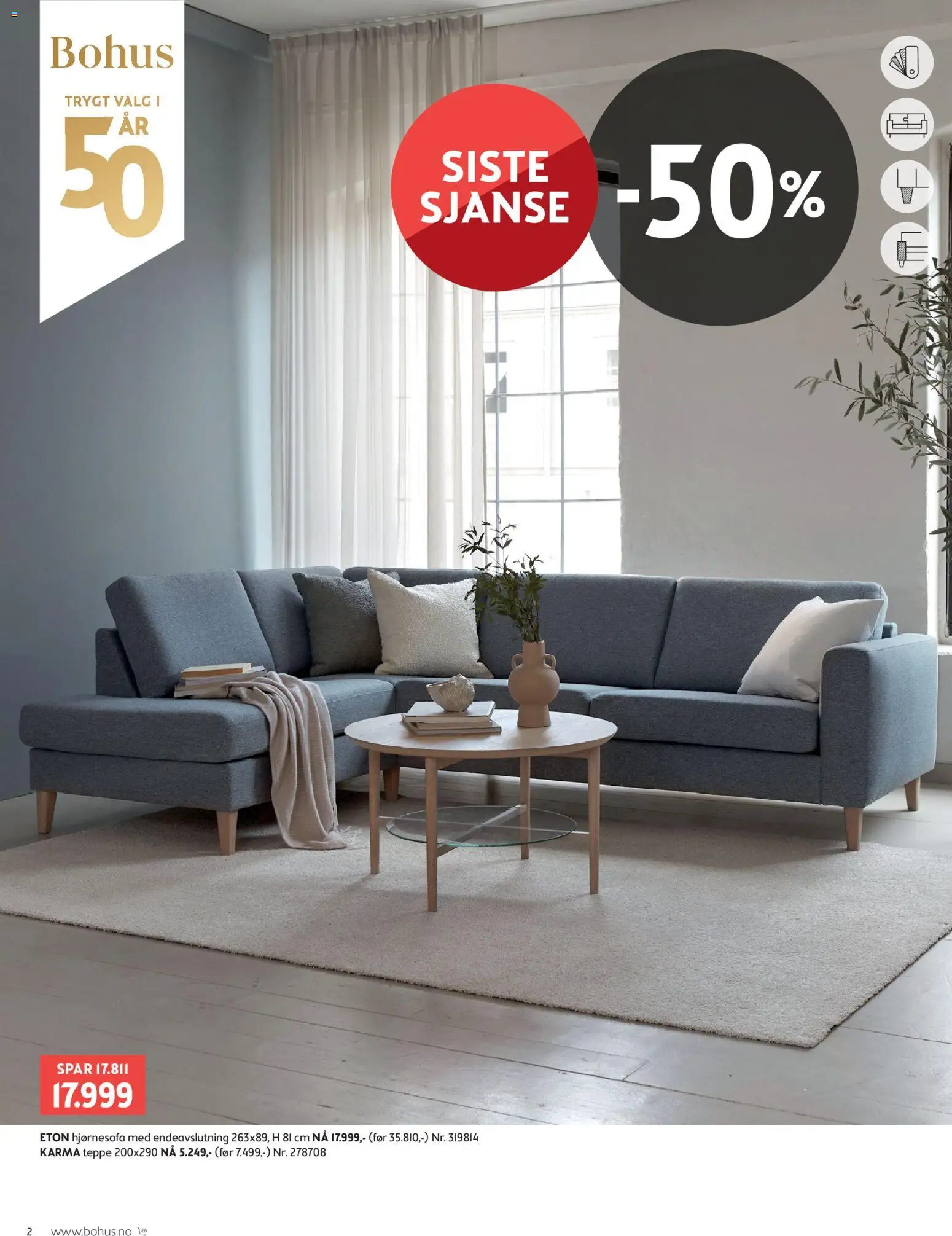 {H1} | Side: 2 | Produkter: Hjørnesofa, Teppe