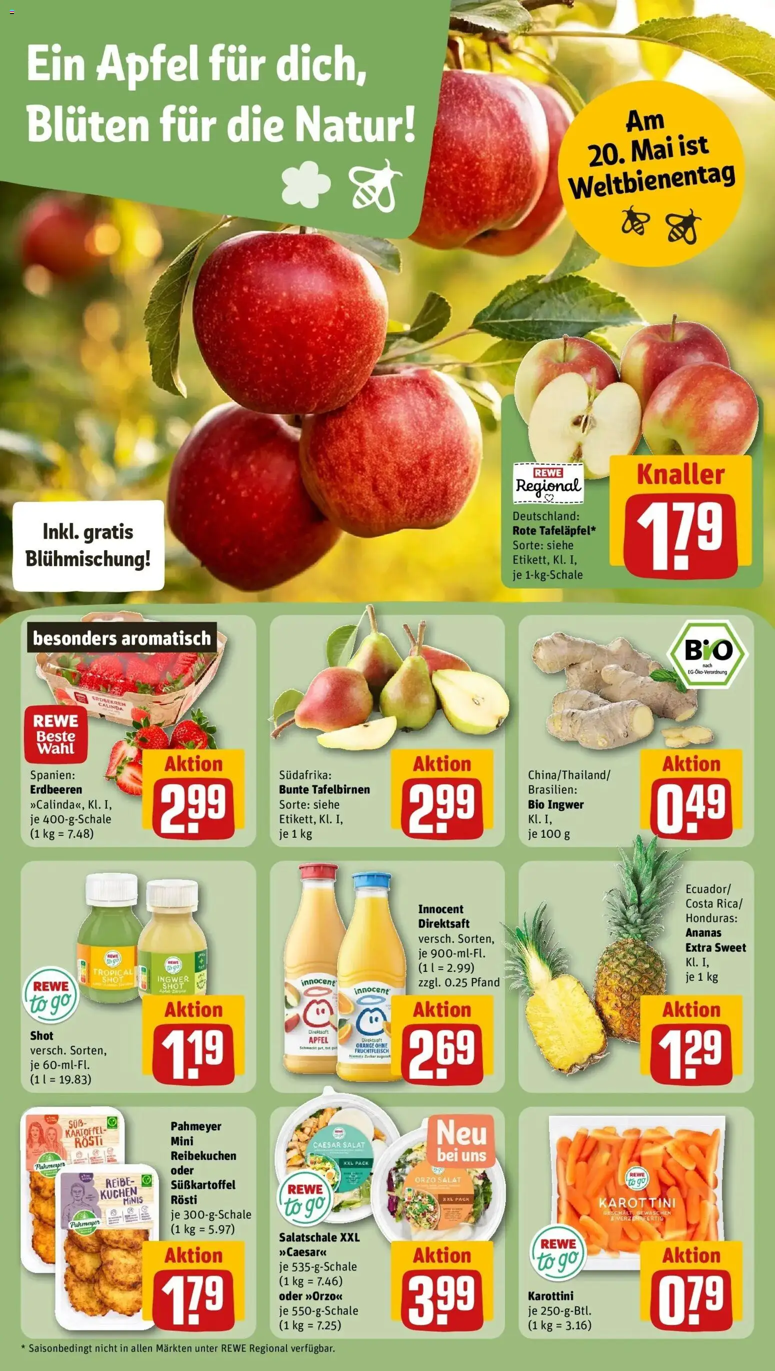 Rewe Prospekt Potsdam	 – gültig ab 10.05.2026 | Seite: 8 | Produkte: Äpfel, Ananas, Kuchen, Erdbeeren