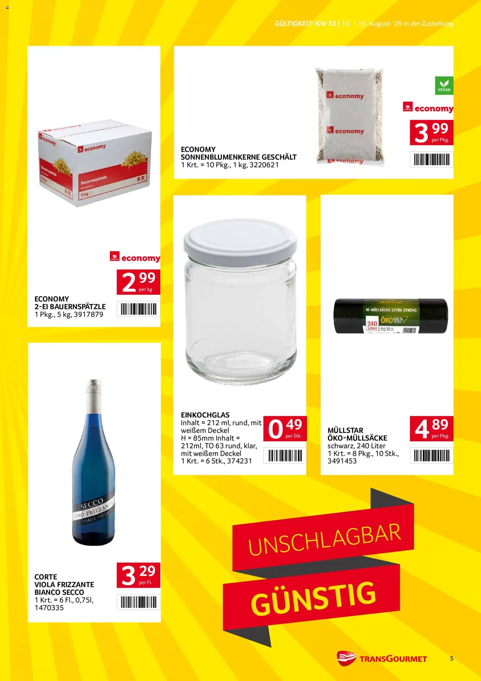 Transgourmet Zustellaktion gültig ab 10.08.2026 | Seite: 5