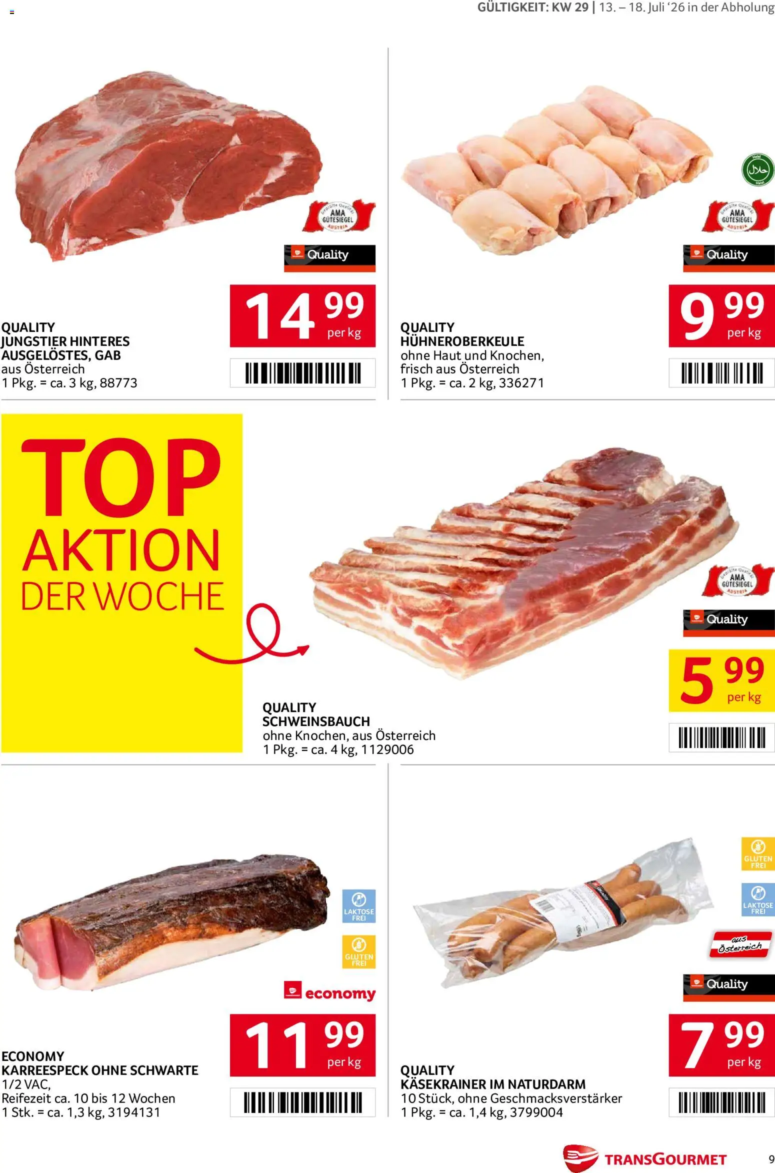 Transgourmet Flugblatt gültig ab 13.07.2026 | Seite: 9