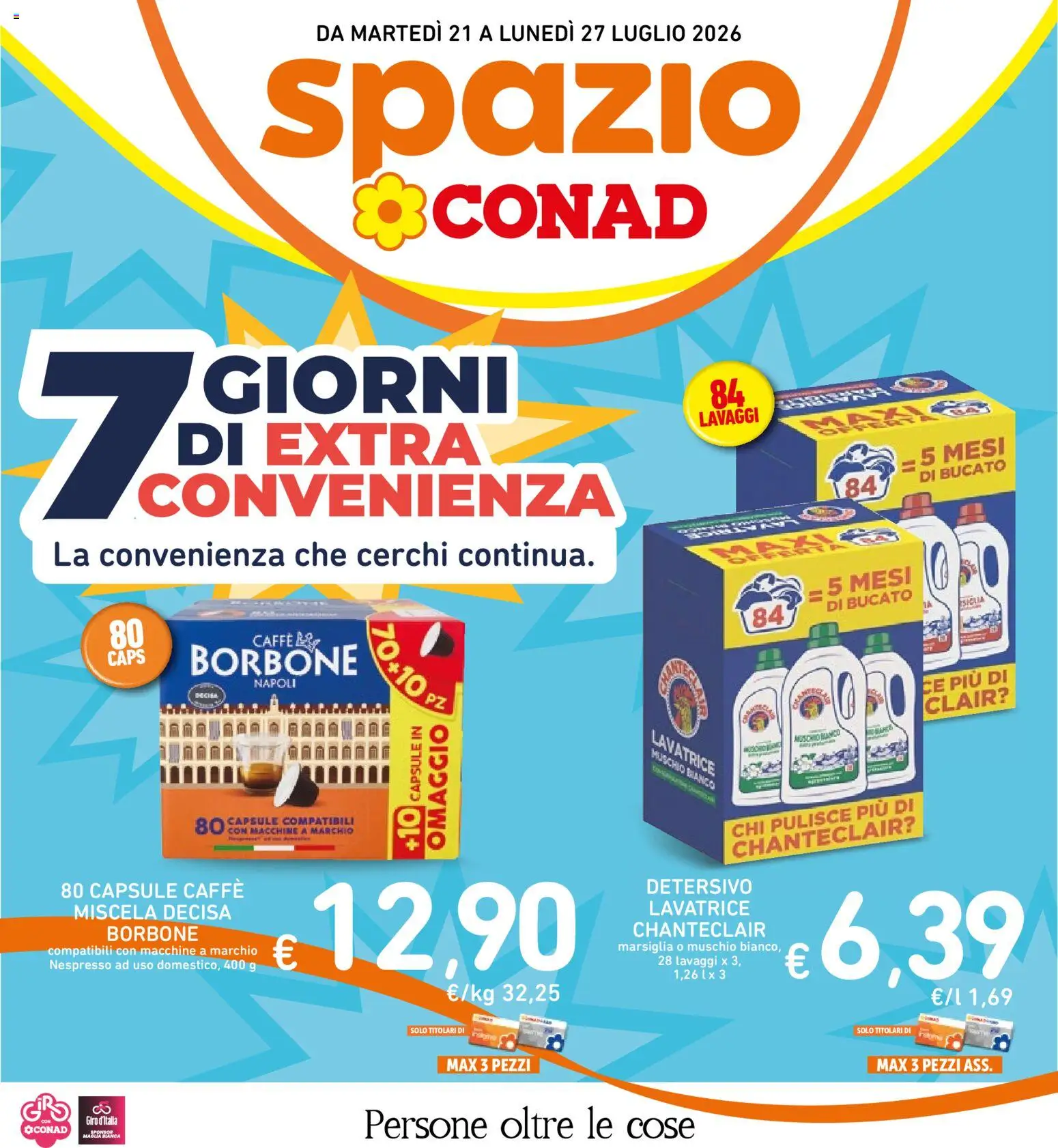 Volantino Spazio Conad del 14/07/2026 | Pagina: 28 | Prodotti: Caffè, Lavatrice, Borbone