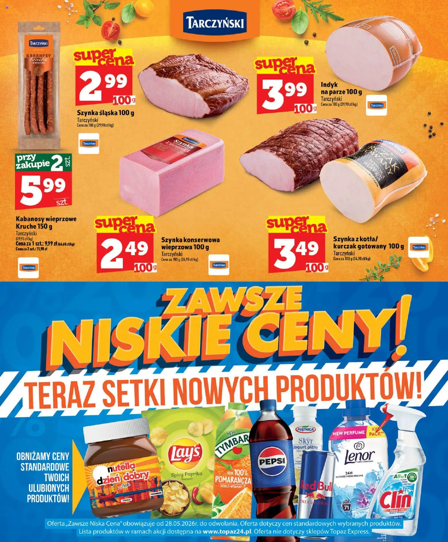 Topaz gazetka - MAZ od 09.07.2026 | Strona: 12 | Produkty: Red bull, Jogurt pitny, Kabanosy, Jogurt
