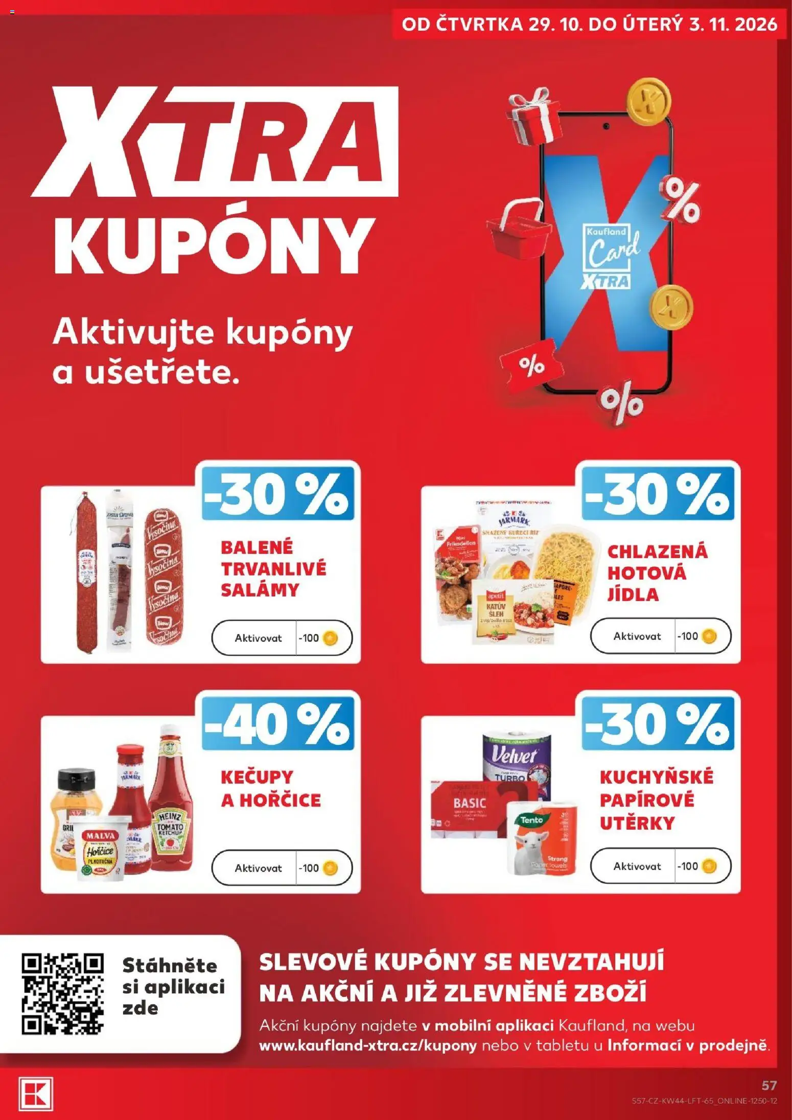 Kaufland leták - Brno od 29.10.2026 | Strana: 57 | Produkty: Utěrky, Gril, Velvet, Papírové utěrky