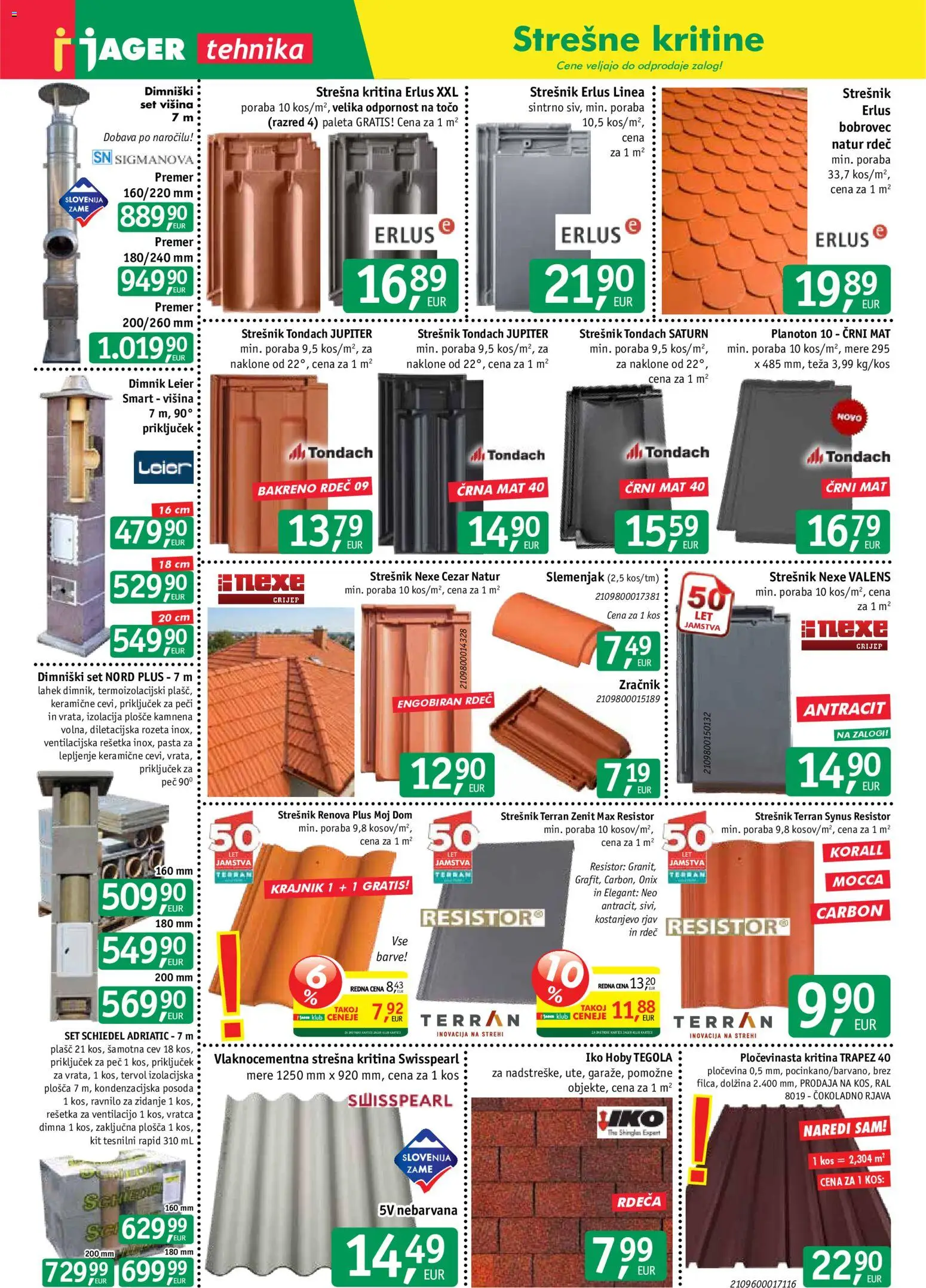 Novi Jager katalog ponudbe – veljaven od 28.10.2026 | Stran: 6 | Izdelki: Teza, Kos, Plasc