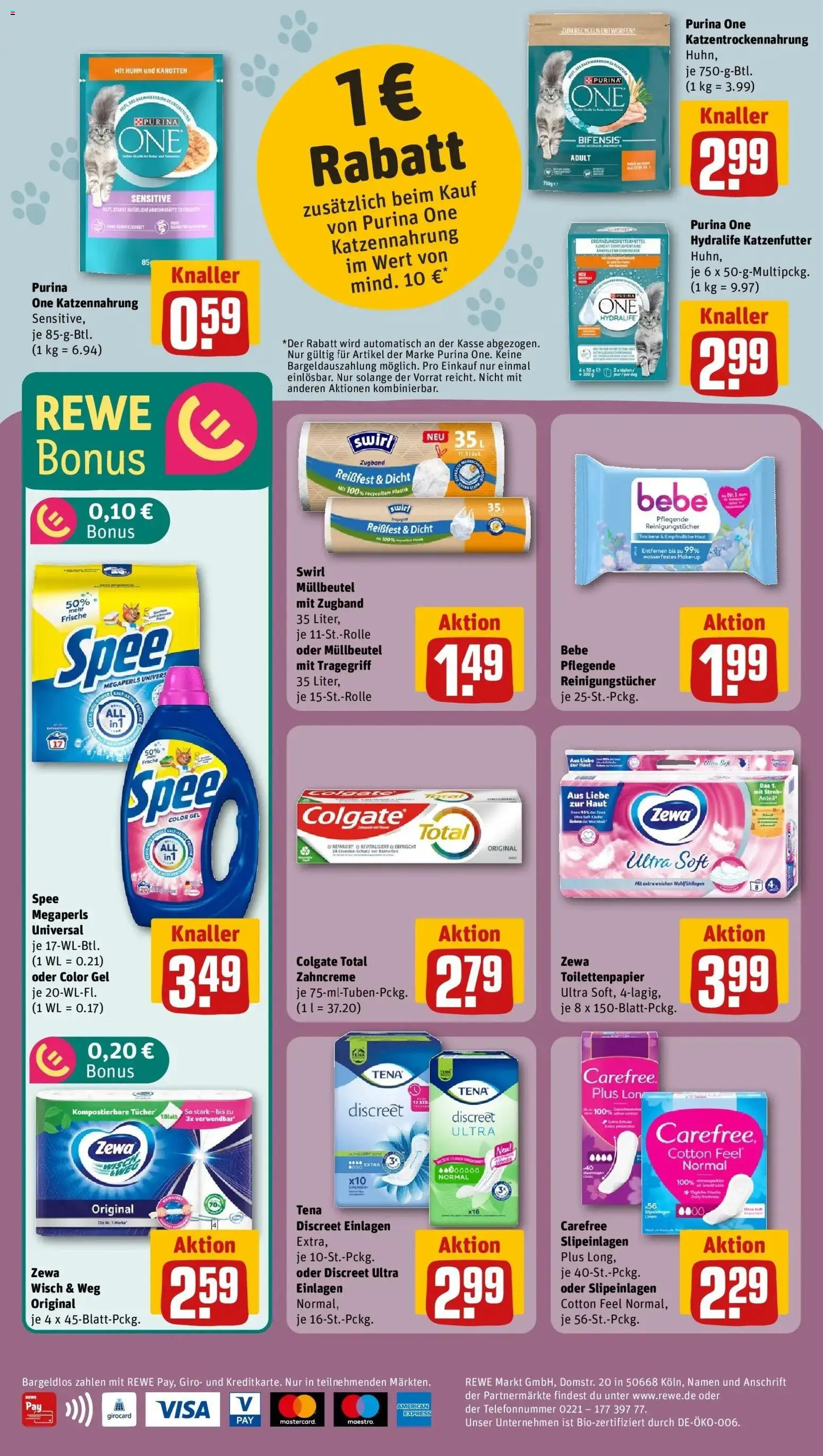 Rewe Prospekt Weissenhorn	 – gültig ab 10.05.2026 | Seite: 16 | Produkte: Katzenfutter, Zewa, Reinigungstücher, Toilettenpapier