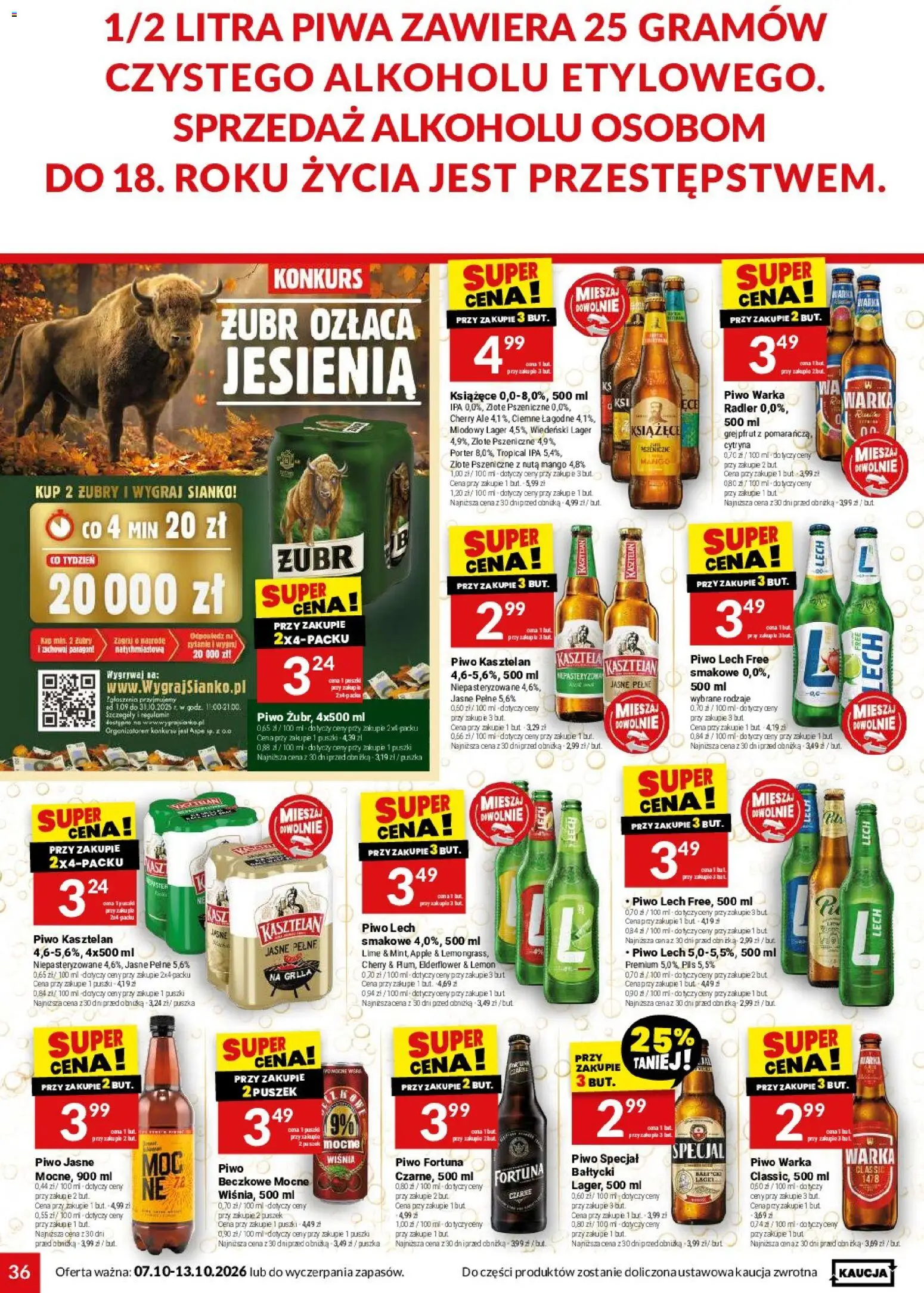 Twój Market gazetka od 07.10.2026 | Strona: 36 | Produkty: Mango, Lech, Piwo kasztelan, Grejpfrut