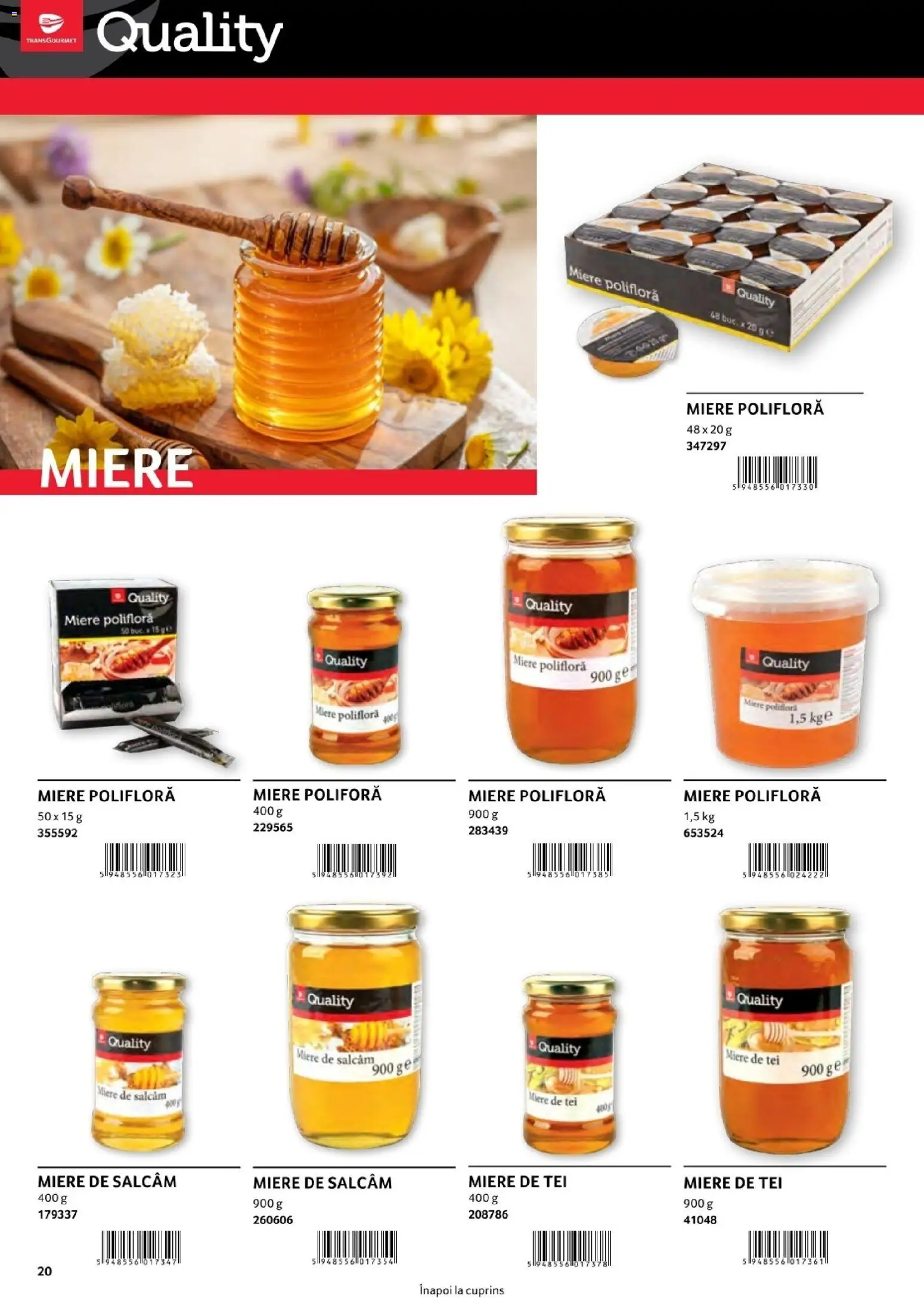 Noul catalog Selgros – valabil de la 01.08.2026 | Pagină: 20 | Produse: Miere, Miere polifloră