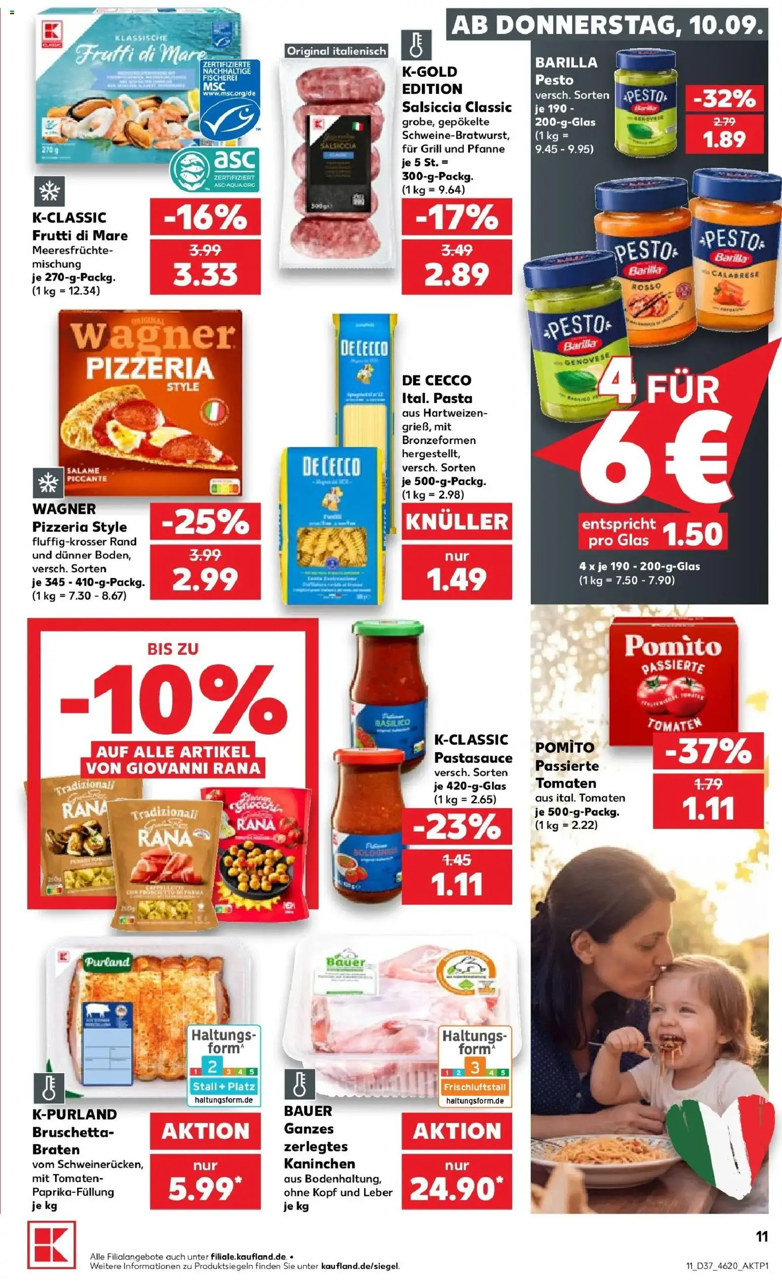 Prospekt Kaufland ab 10.09.2026 » Angebote Online zum Blättern | Seite: 11 | Produkte: Grill, Barilla, Meeresfrüchte, Pasta