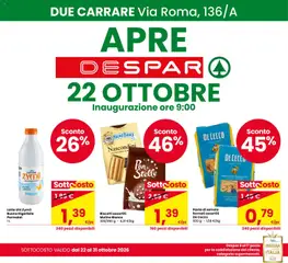Anteprima del volantino Despar volantino Due Carrare valido a partire dal 22/10/2026
