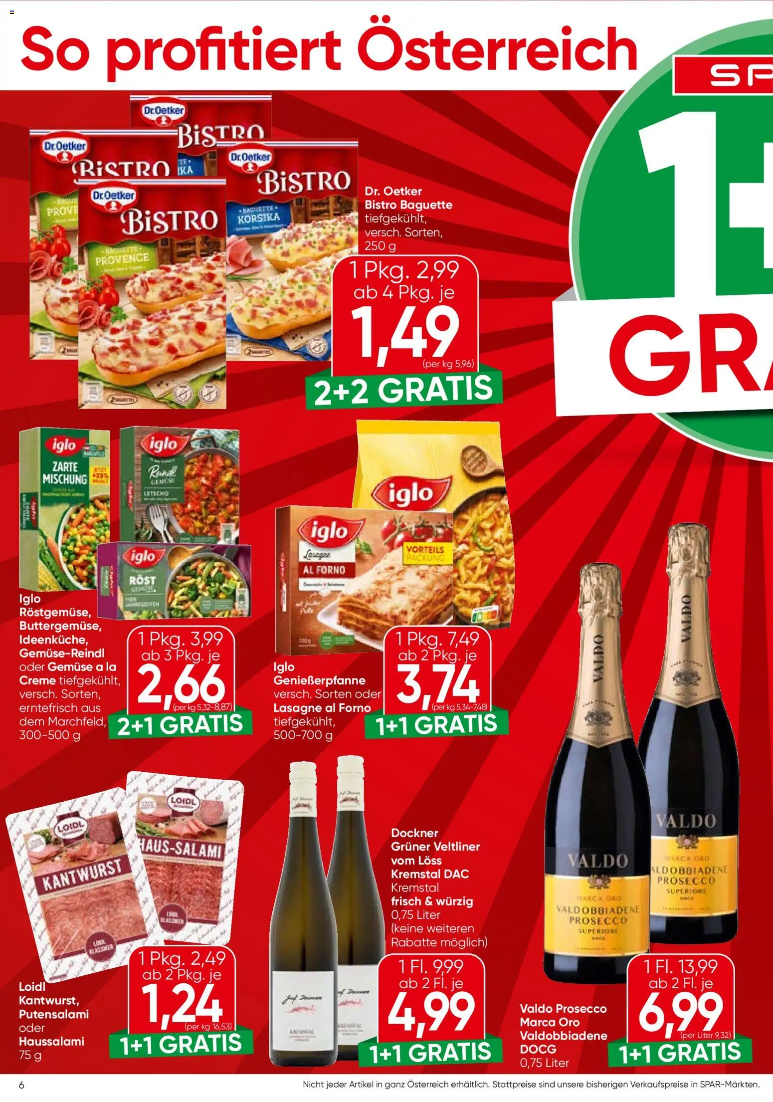 Spar Flugblatt - Salzburg gültig ab 09.04.2026 | Seite: 6 | Produkte: Gemüse, Jääkaappipakastin, Creme