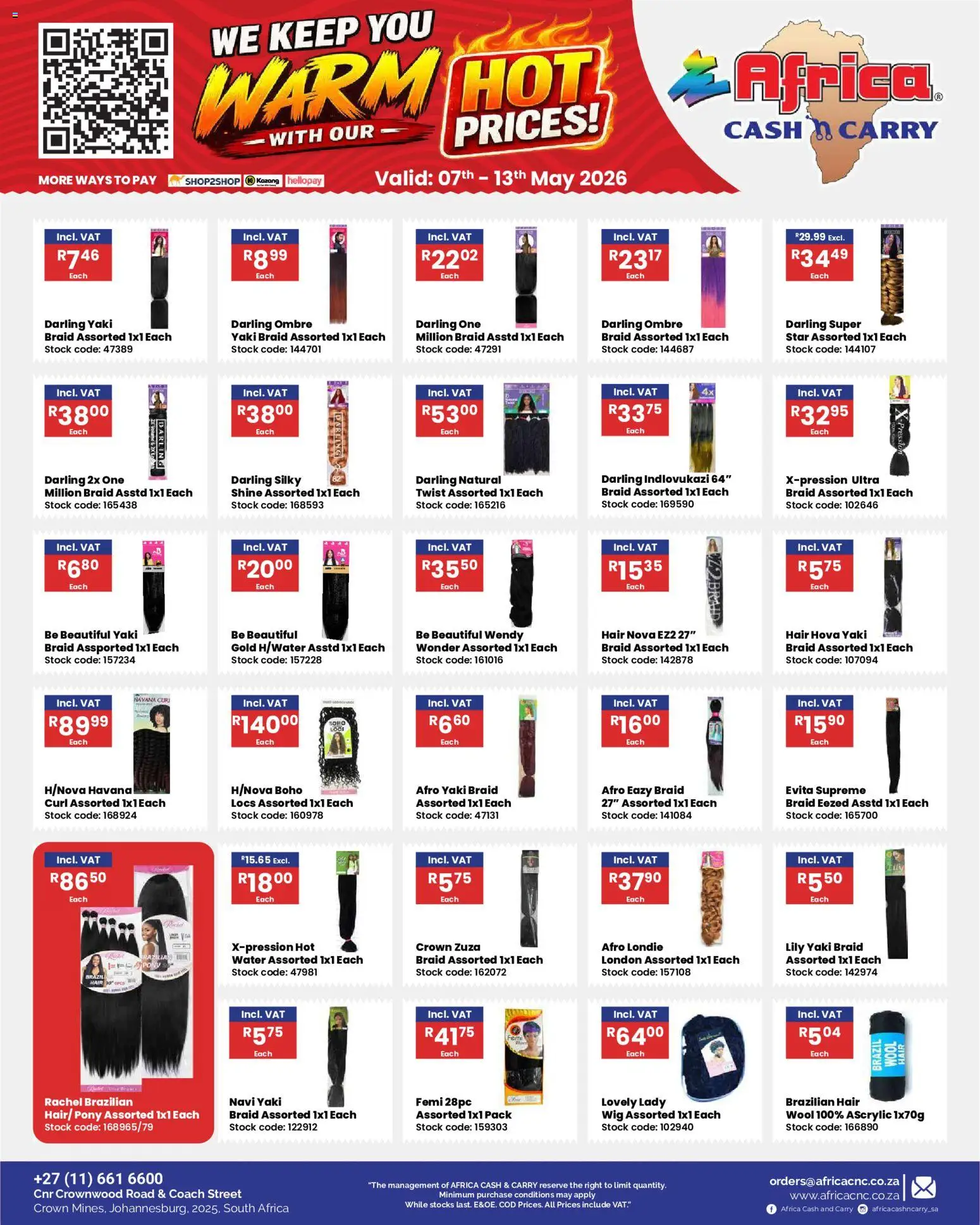 New Africa Cash & Carry catalogue – valid from 07/05/2026 | Page: 20 | Products: Havana, Stock, Water
