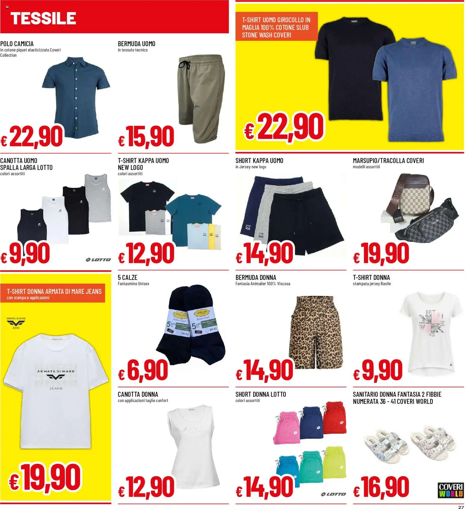 Volantino Galassia del 25/06/2026 | Pagina: 27 | Prodotti: Canotta, Bermuda, Jeans, Polo