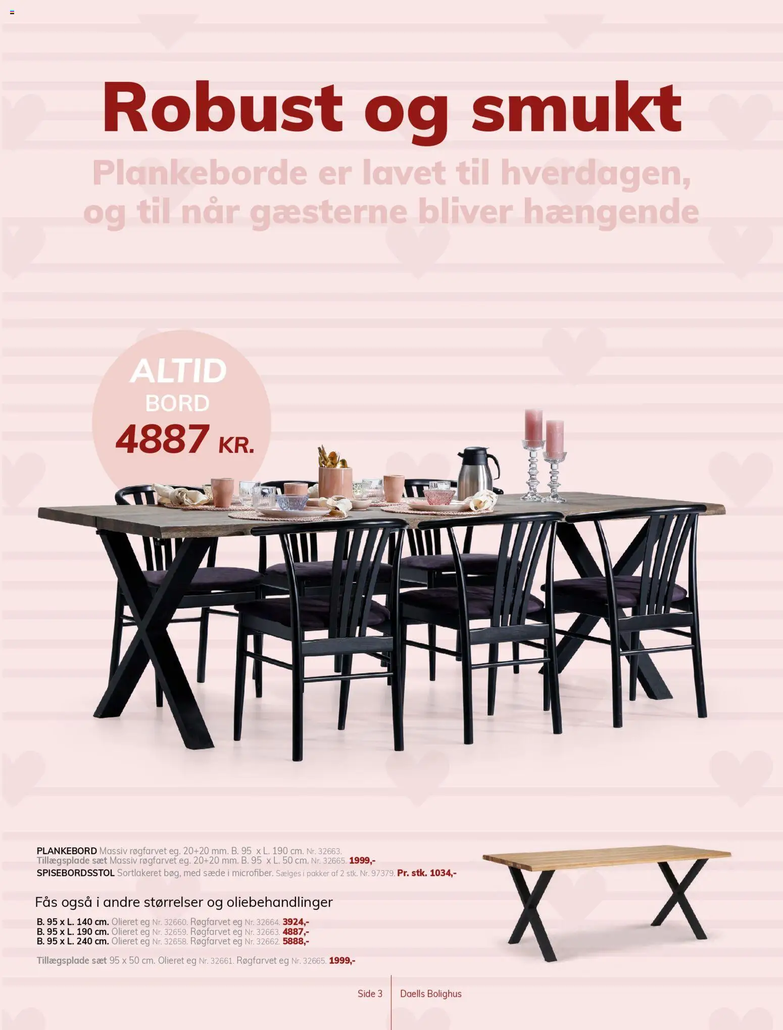 Daells Bolighus tilbudsavis – gyldig fra 15/04/2026 | Side: 3 | Produkter: Bord