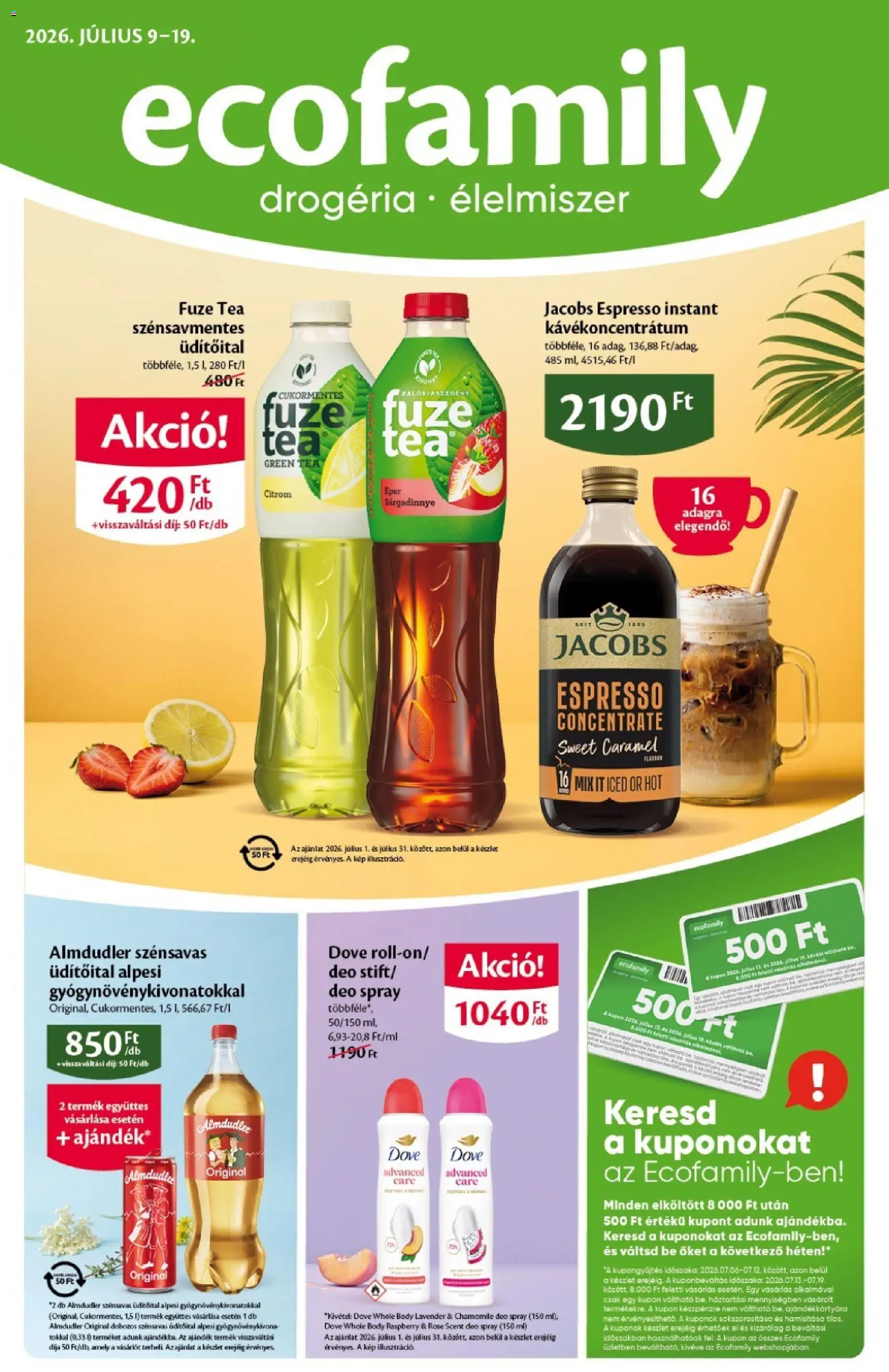 EcoFamily akciós ujság - amely érvényes a következő dátumtól: 2026.07.09. | Oldal: 1 | Termékek: Body, Tea, Eper, Sárgadinnye