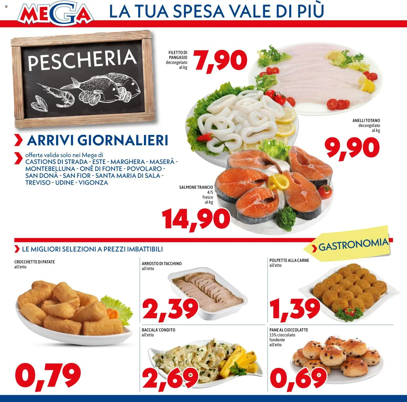 Volantino Mega del 03/09/2026 | Pagina: 2 | Prodotti: Arrosto, Cioccolato, Filetto, Totano
