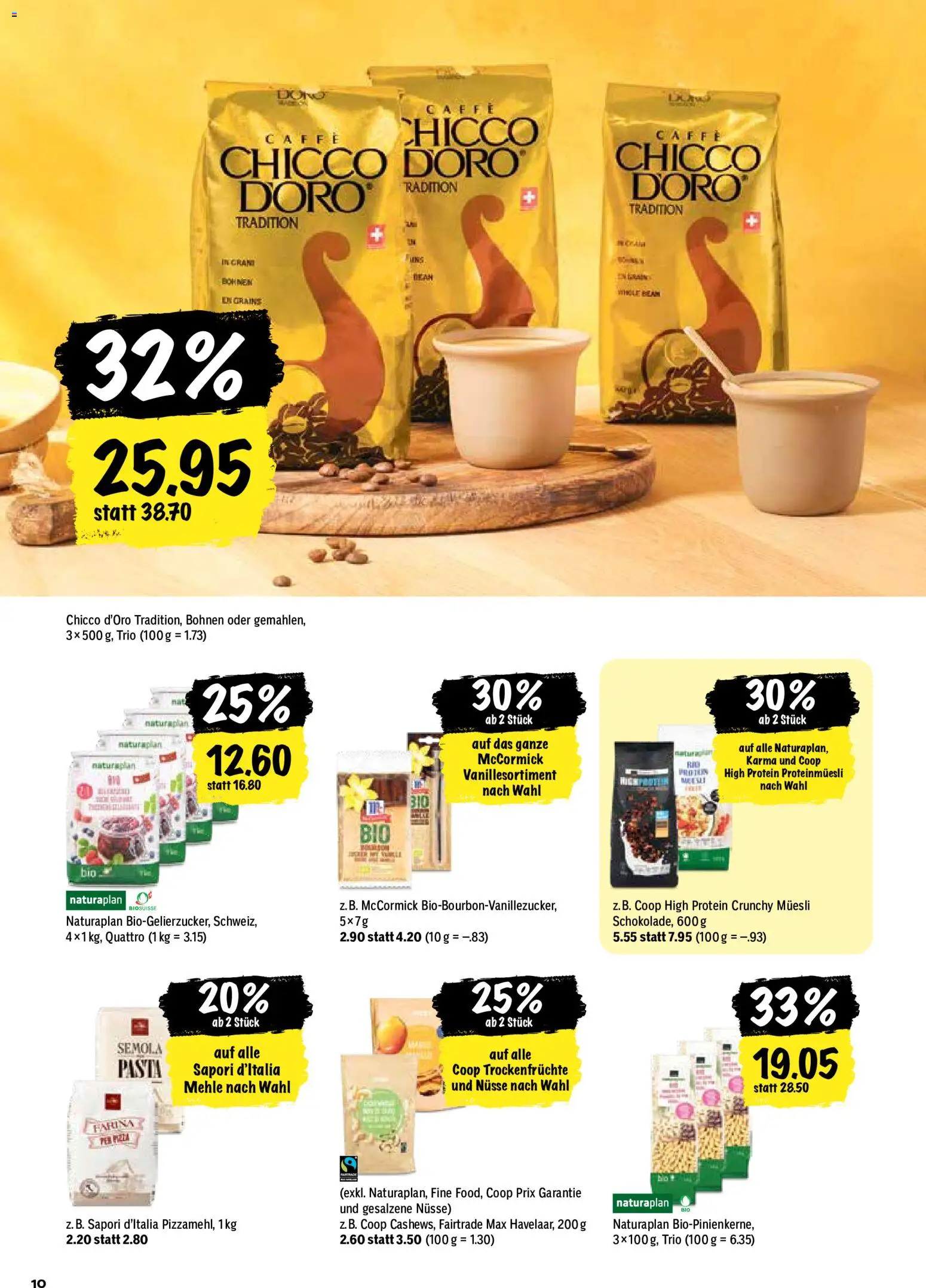 Coop aktionen – gültig ab 11.06.2026 | Seite: 10 | Produkte: Pizza, Pasta, Nüsse