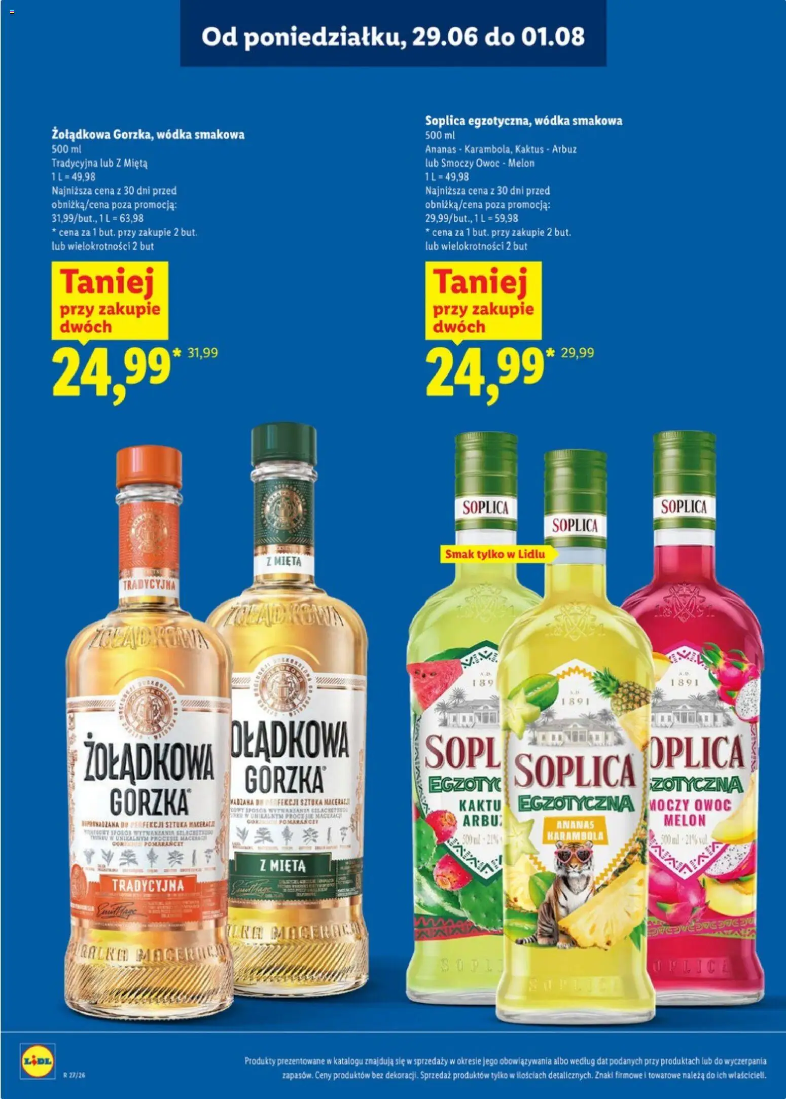 Lidl Katalog alkoholi mocnych od 29.06.2026 | Strona: 22 | Produkty: Arbuz, Melon, Smoczy owoc, Wódka