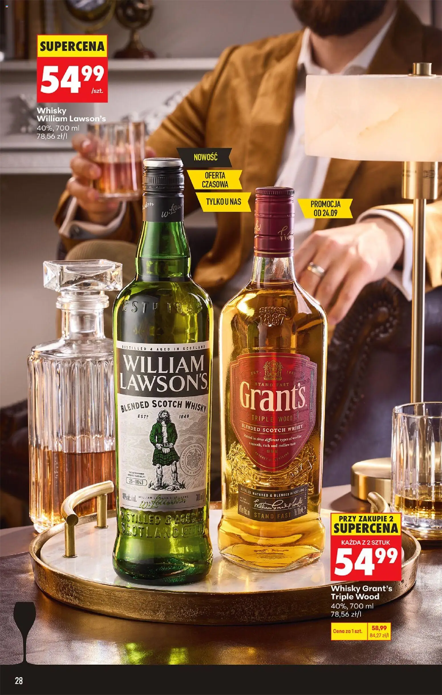 Biedronka gazetka - Czas na toast od 21.09.2026 | Strona: 30 | Produkty: Grant's, Scotch whisky, Whisky