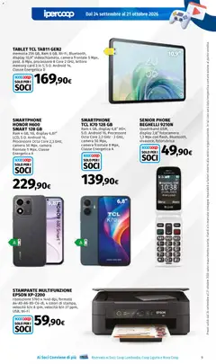 Anteprima del volantino Ipercoop volantino Tendenze d'Autunno valido a partire dal 24/09/2026 | Pagina: 9 | Prodotti: Data, Smartphone, Tablet, Fotocamera
