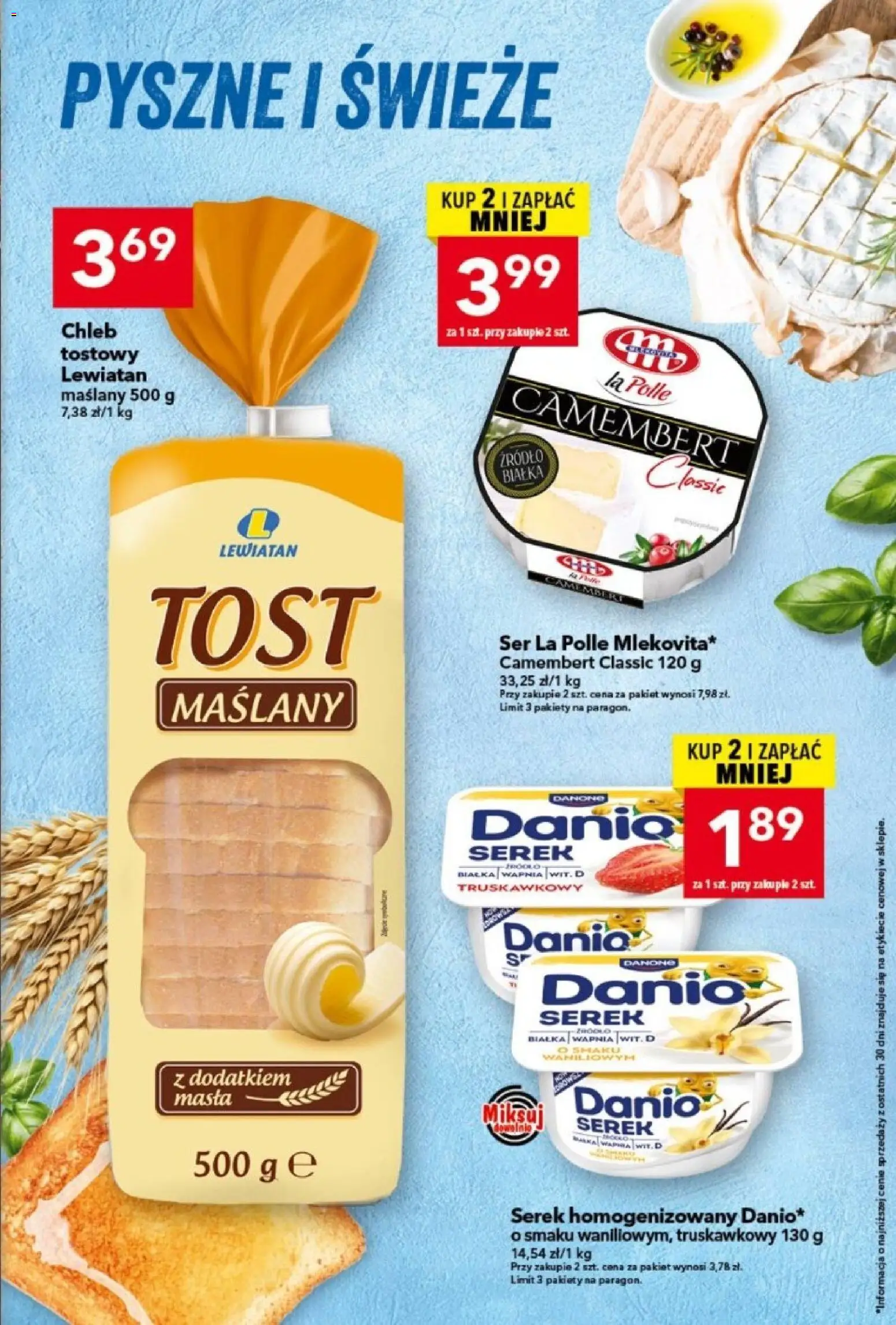 Lewiatan gazetka od 30.07.2026 | Strona: 3 | Produkty: Serek homogenizowany, Serek, Camembert, Ser