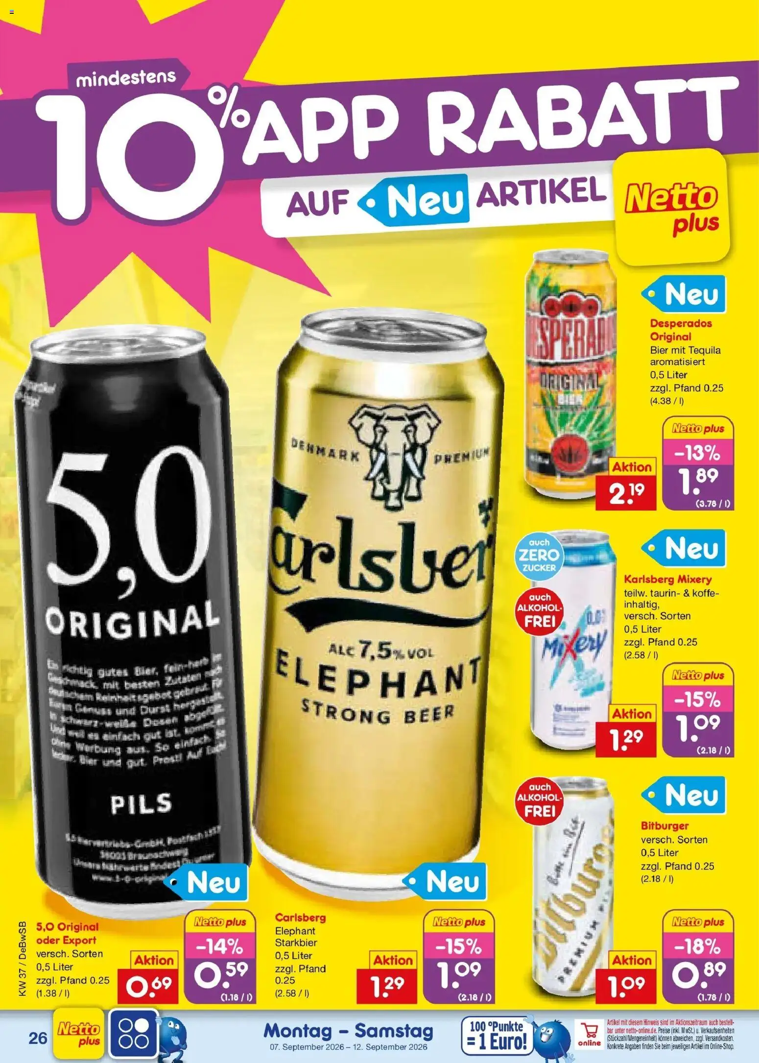 Netto Marken-Discount Prospekt Waiblingen-Bittenfeld – gültig ab 07.09.2026 | Seite: 38 | Produkte: Tequila, Alkohol, Zucker, Desperados