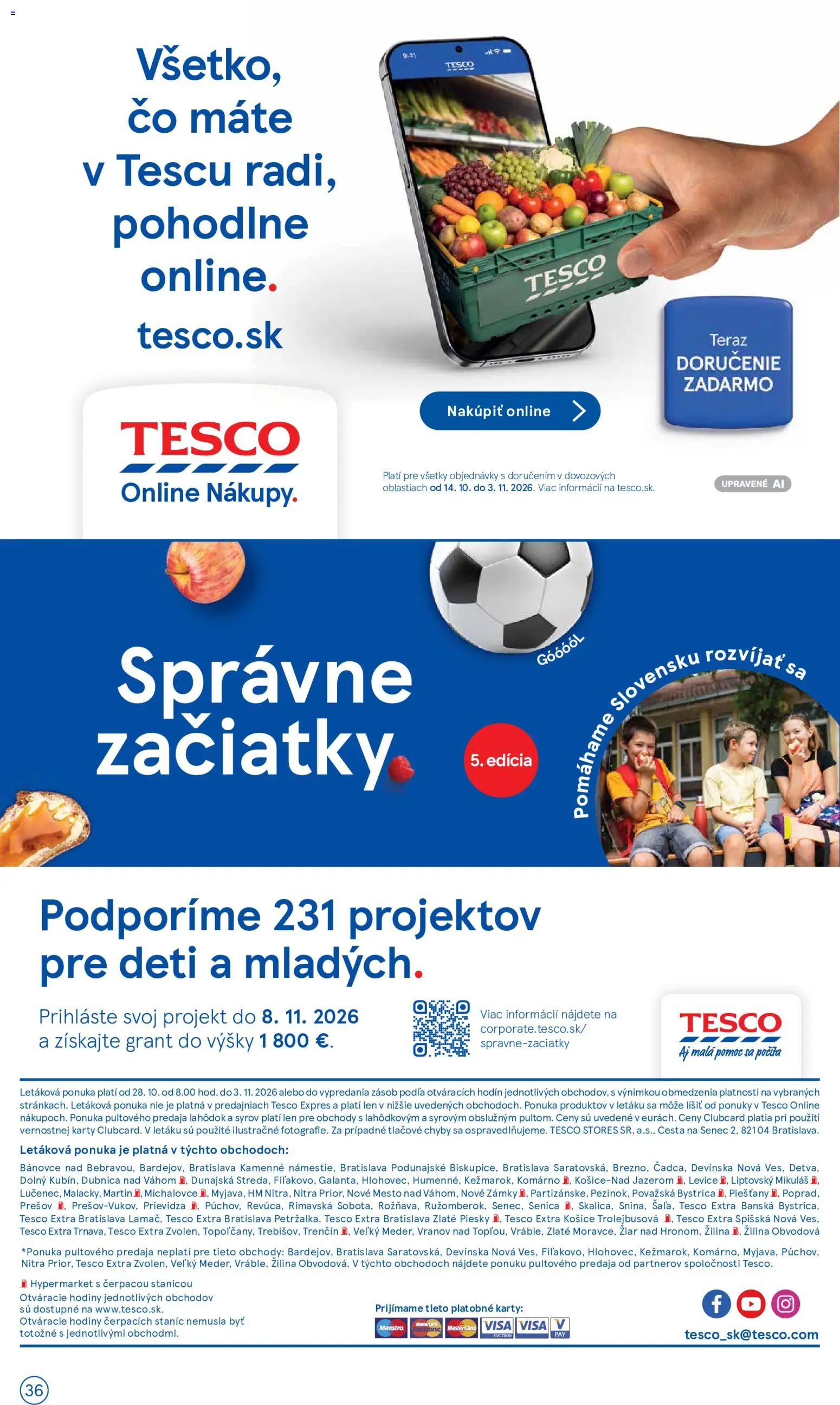 Nové Tesco akcie – leták je platný od 28.10.2026 | Strana: 36