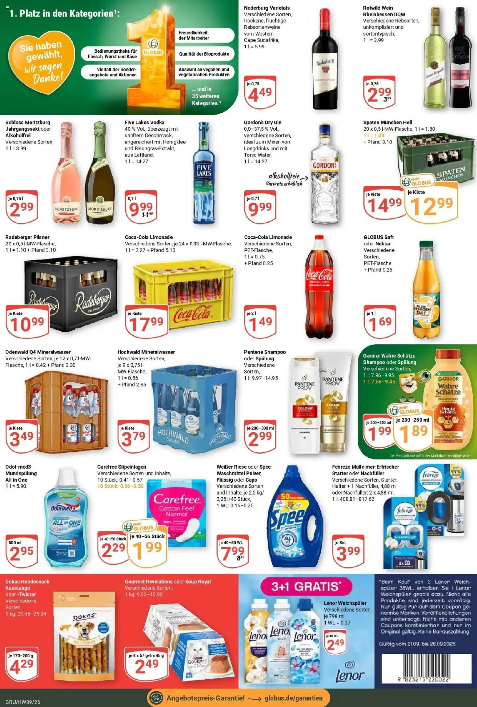 Globus Prospekt Grünstadt (ab 21.09.2026) » Angebote online | Seite: 5 | Produkte: Coca cola, Shampoo, Spee, Wurst