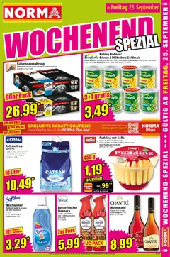 Norma Flugblatt ab 21.09.2026 gültig | Seite: 15 | Produkte: Soße, Erbsen, Rouge, Fisch