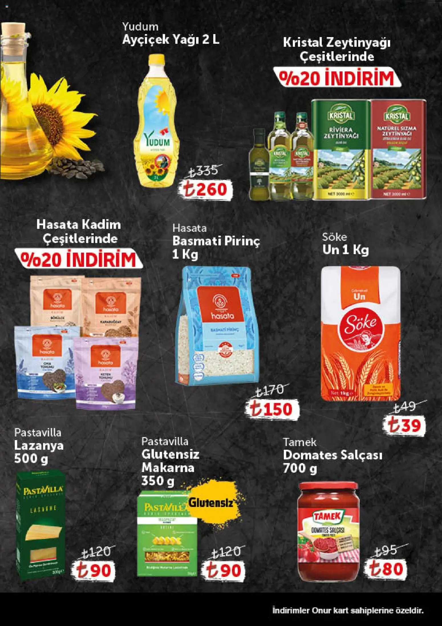 Onur Market - Katalog Gurme - 13 Ekim 2026 tarihinden itibaren geçerlidir | Sayfa: 7 | Ürünler: Domates, Pirinç, Makarna, Zeytinyağı