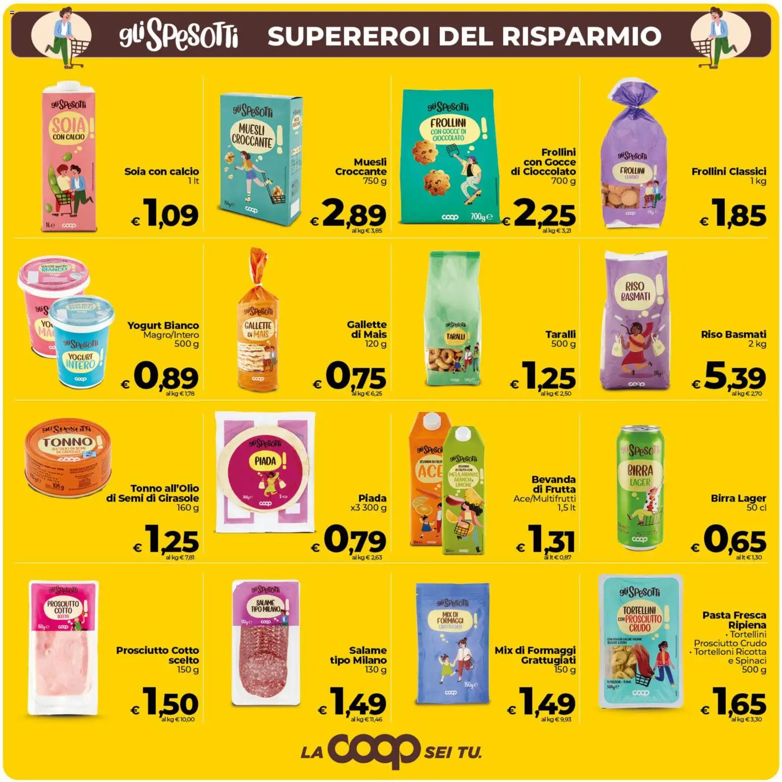 Volantino COOP del 11.06.2026 | Pagina: 6 | Prodotti: Muesli, Gallette, Tonno, Tortelloni