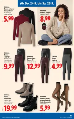 ESMARA, Damen Thermo-, strumpfhose mit, Nude-Innenseite, Größen: S bis L¹ ab 24.09.2026 gültig | Seite: 27 | Produkte: Pullover, Leggings, Jeans, Strumpfhose
