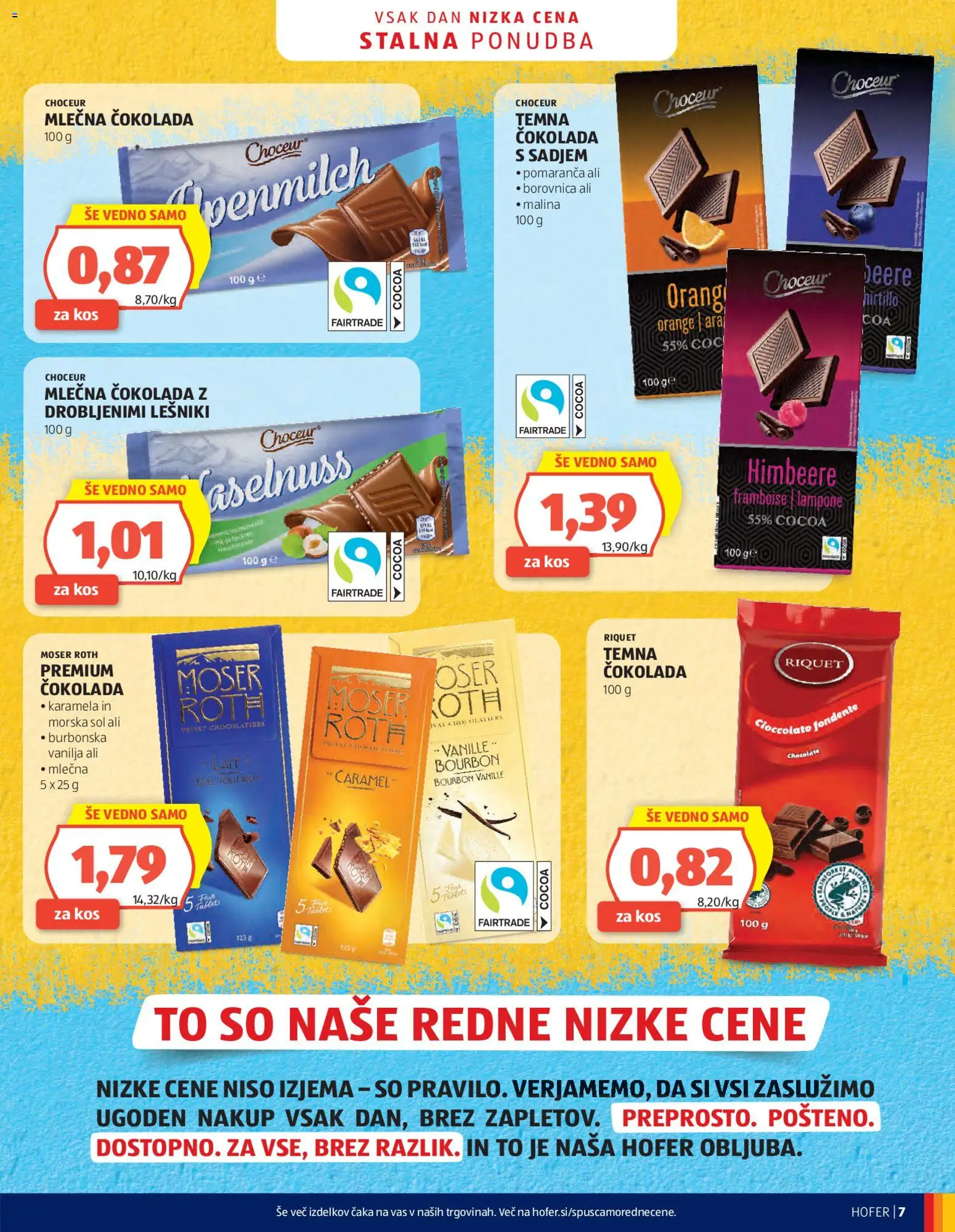 Novi Hofer katalog ponudbe – veljaven od 27.05.2026 | Stran: 7 | Izdelki: Kos, Cokolada, Sol